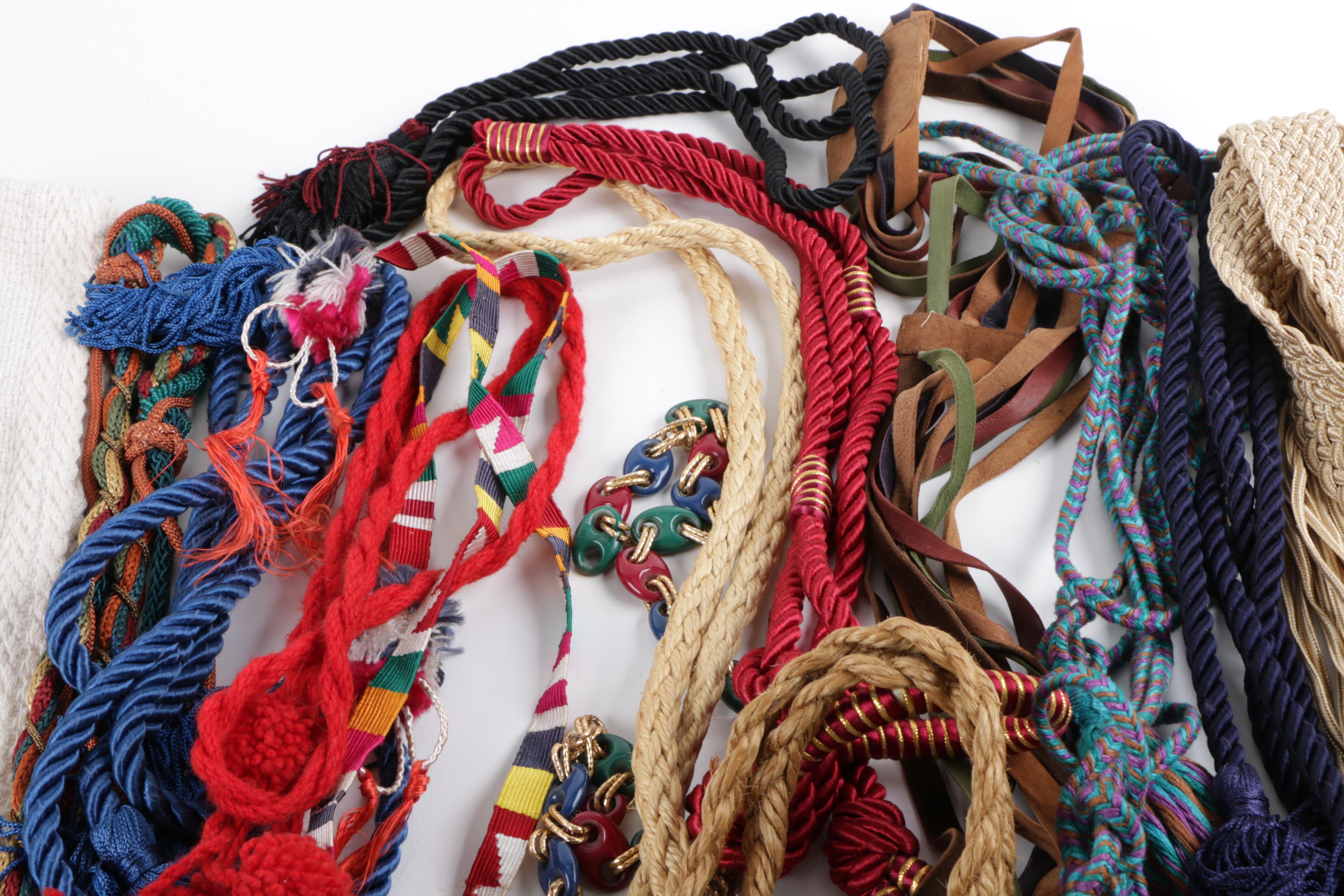 Woven and Leather Belts and Sashes