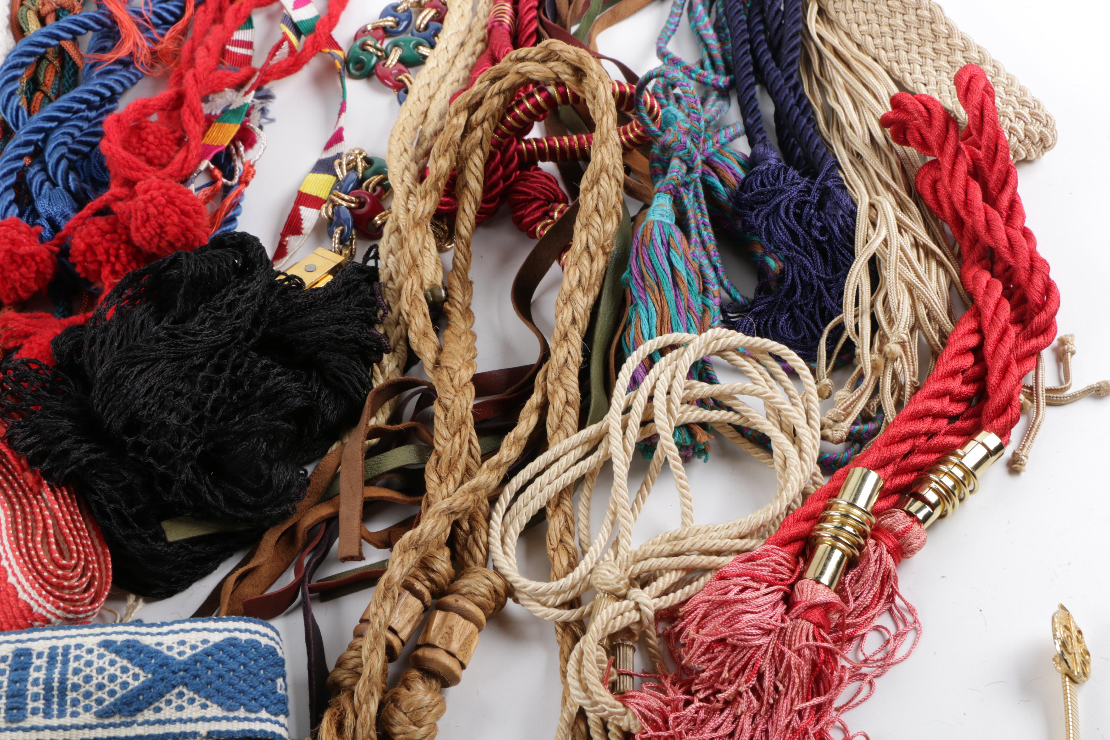 Woven and Leather Belts and Sashes