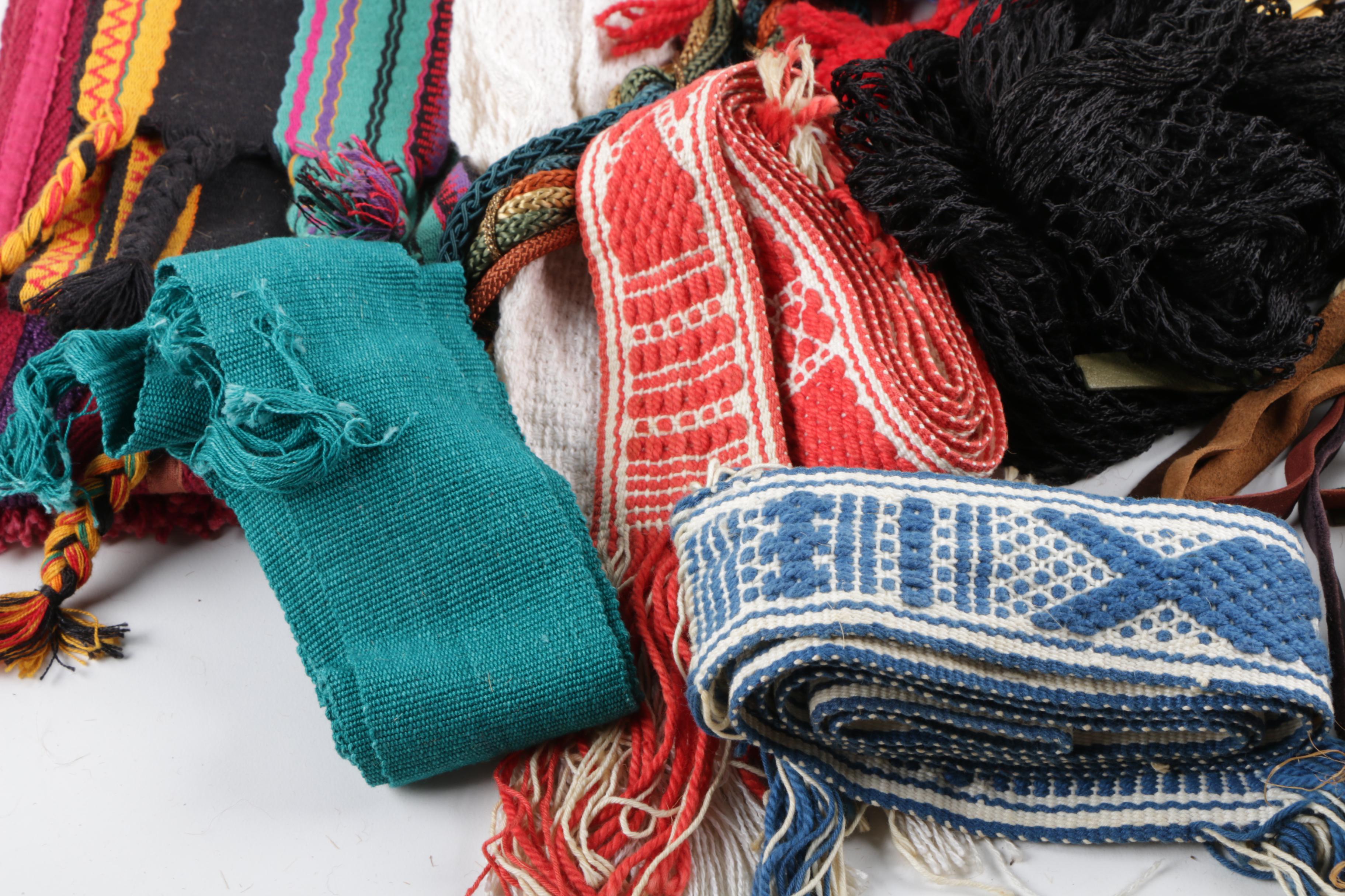 Woven and Leather Belts and Sashes