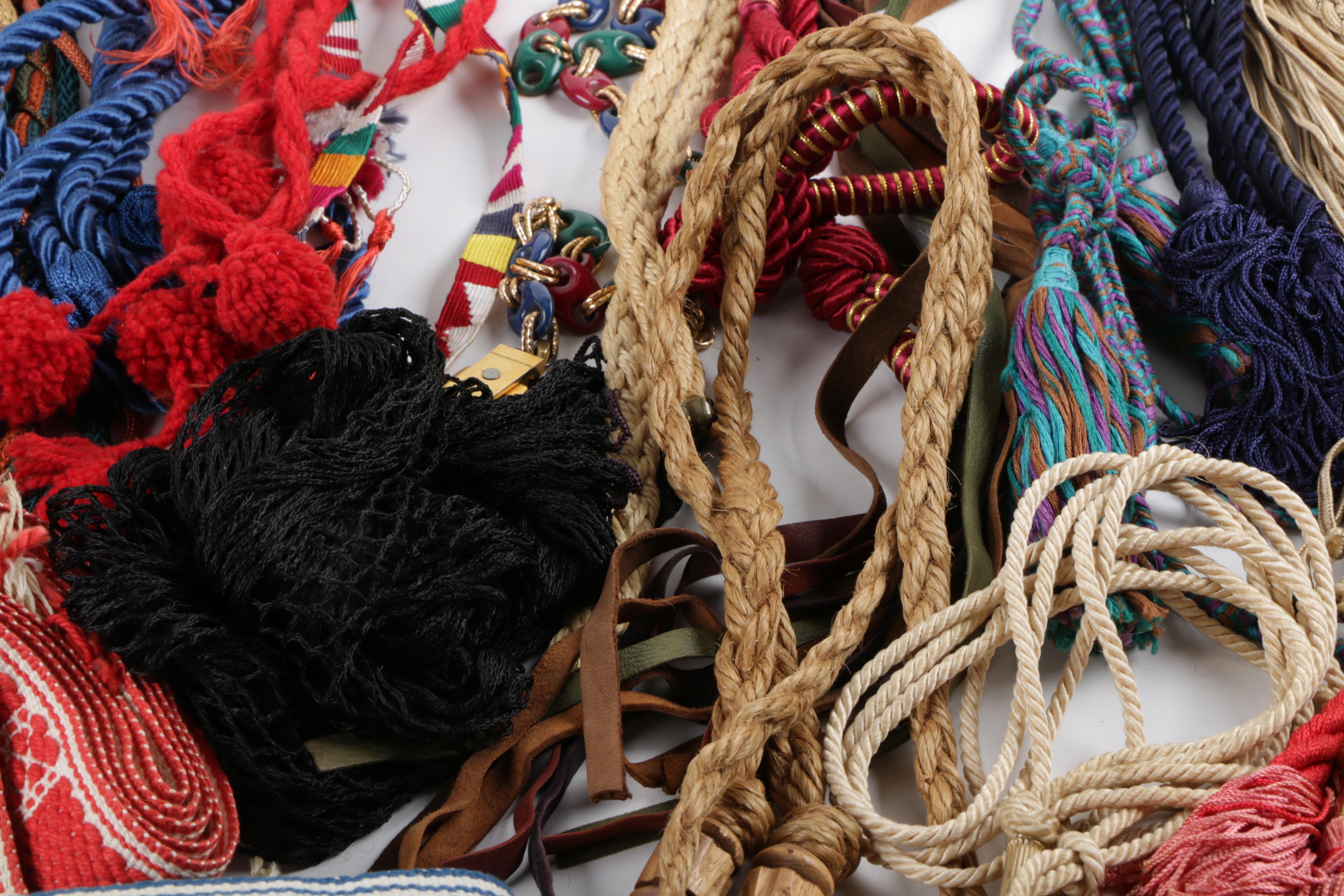 Woven and Leather Belts and Sashes