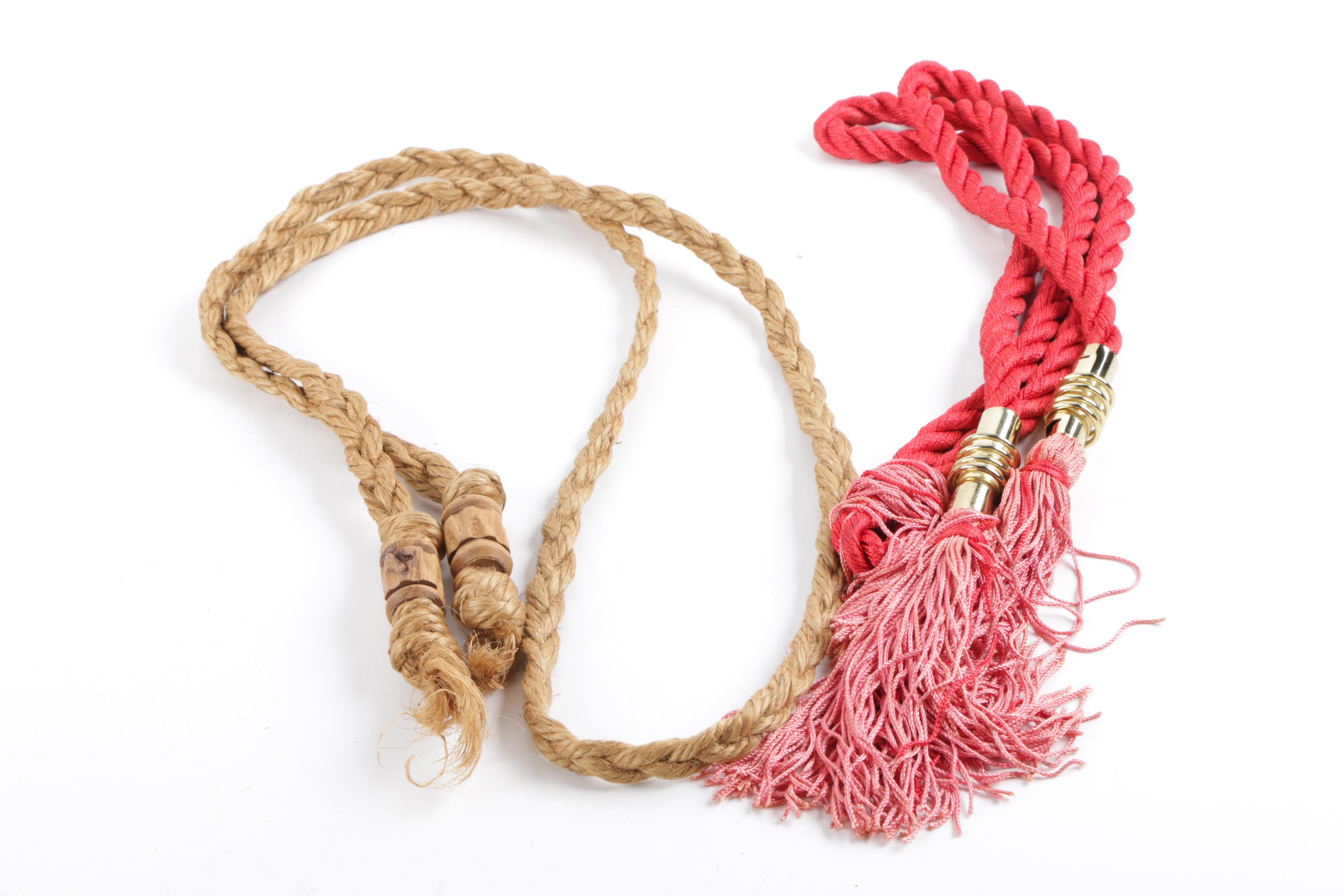 Woven and Leather Belts and Sashes