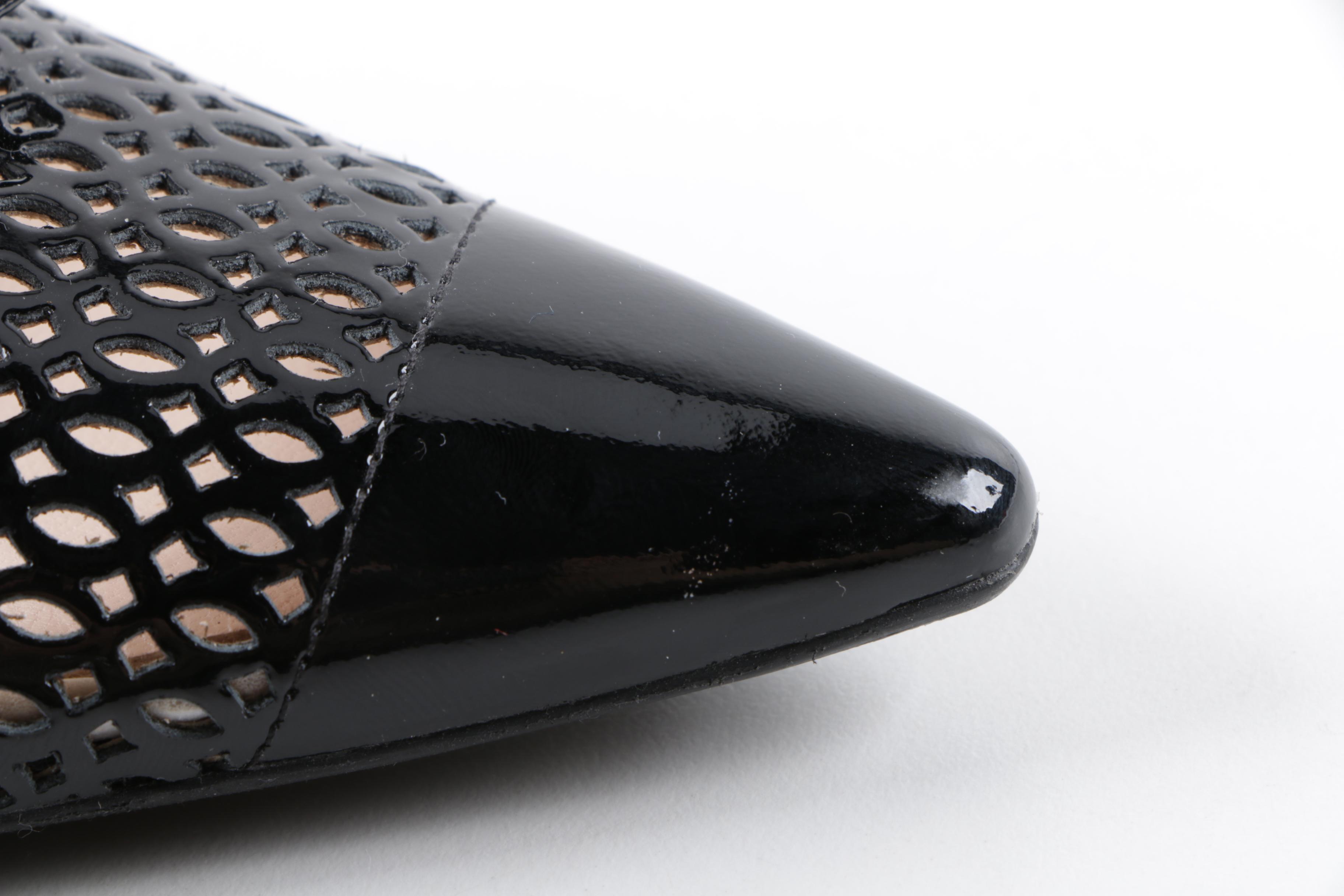 Prada Black Patent Leather Slingback Heels