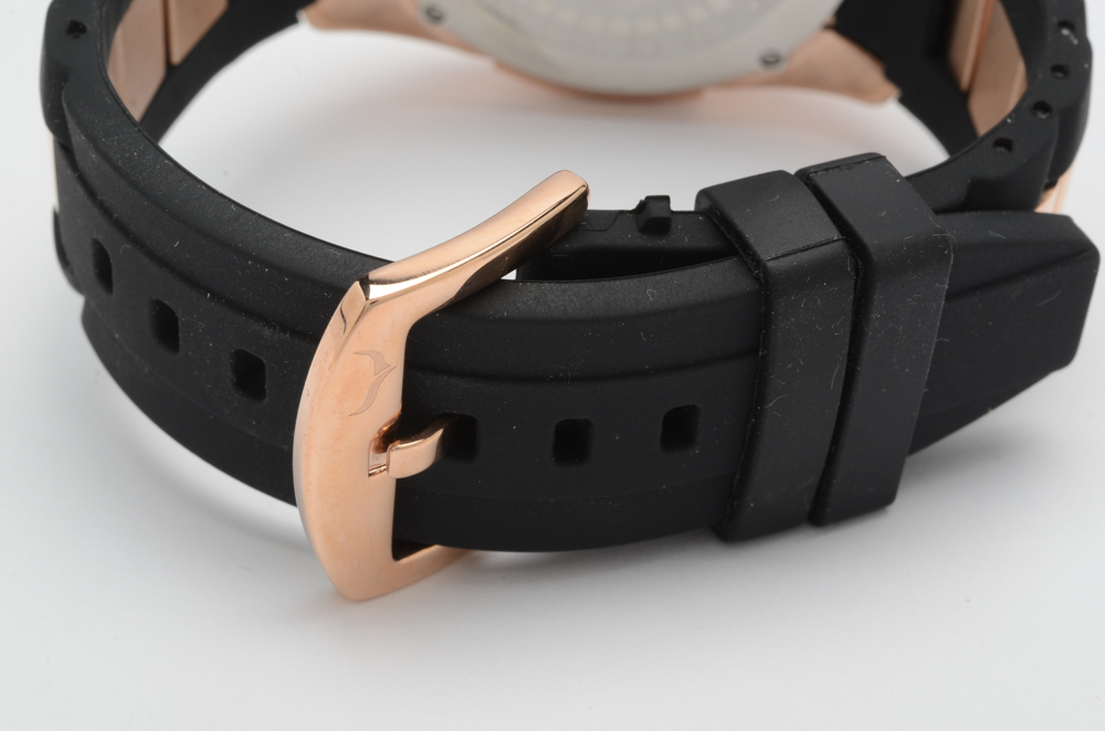 Aquaswiss "Trax 5H" Day and Date Watch with Rose Gold Tone Finish