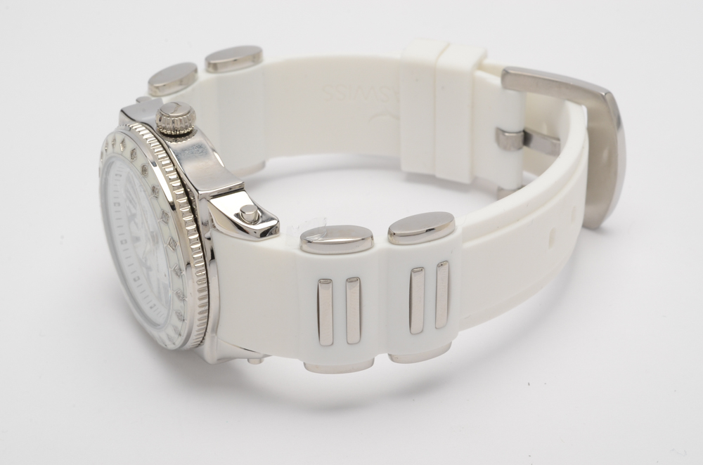 Aquaswiss "Swissport L24" Watch with Diamond-Accented Bezel