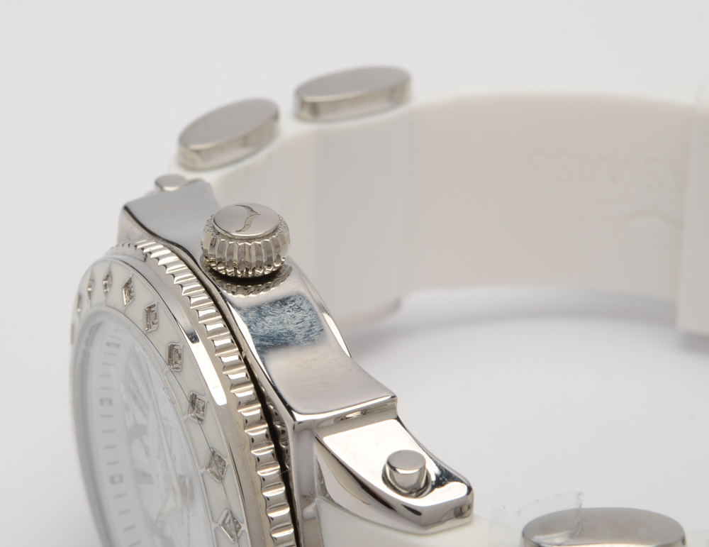 Aquaswiss "Swissport L24" Watch with Diamond-Accented Bezel
