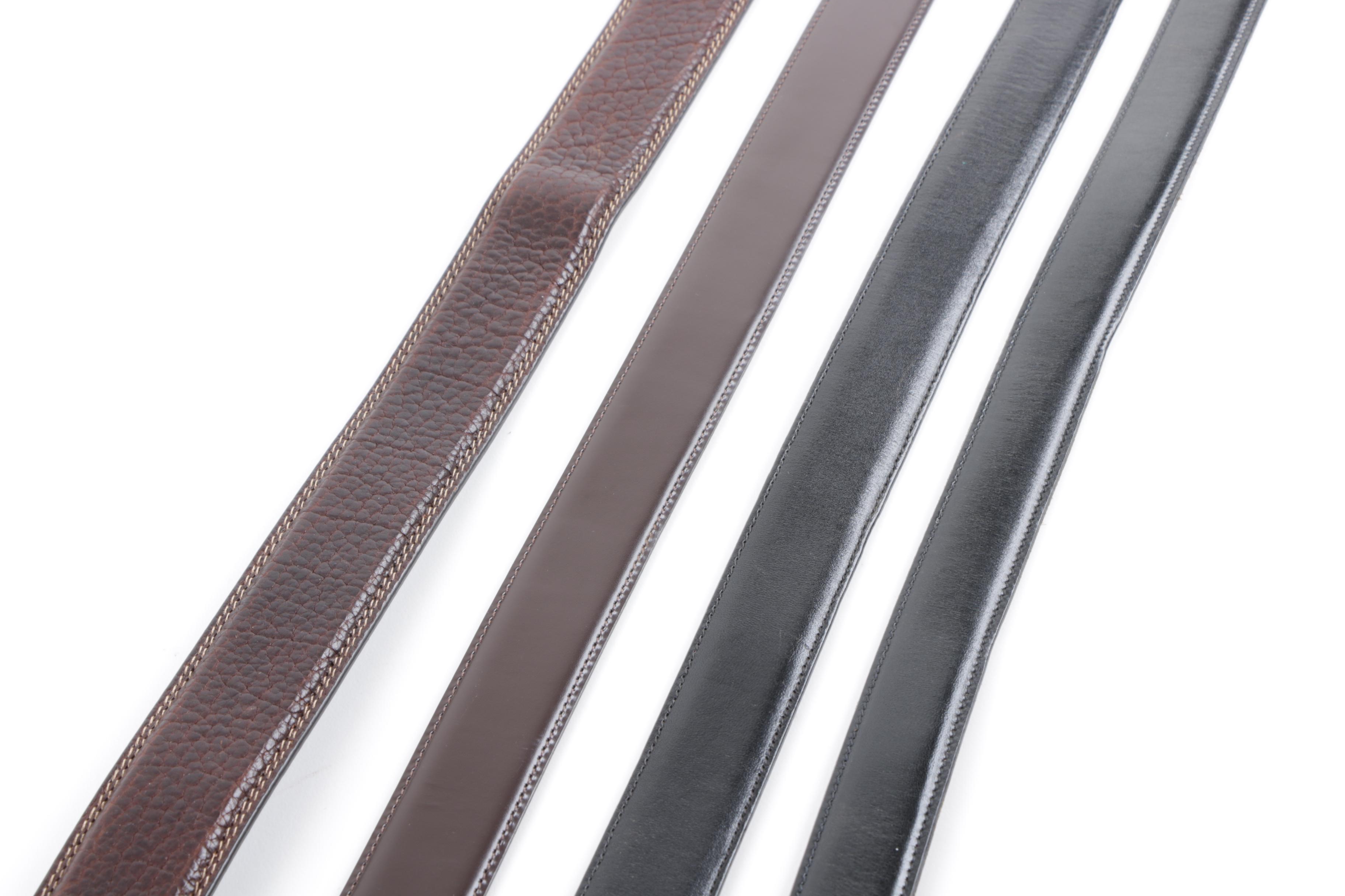 Men's Leather Belts Including Brooks Brothers and Johnston & Murphy