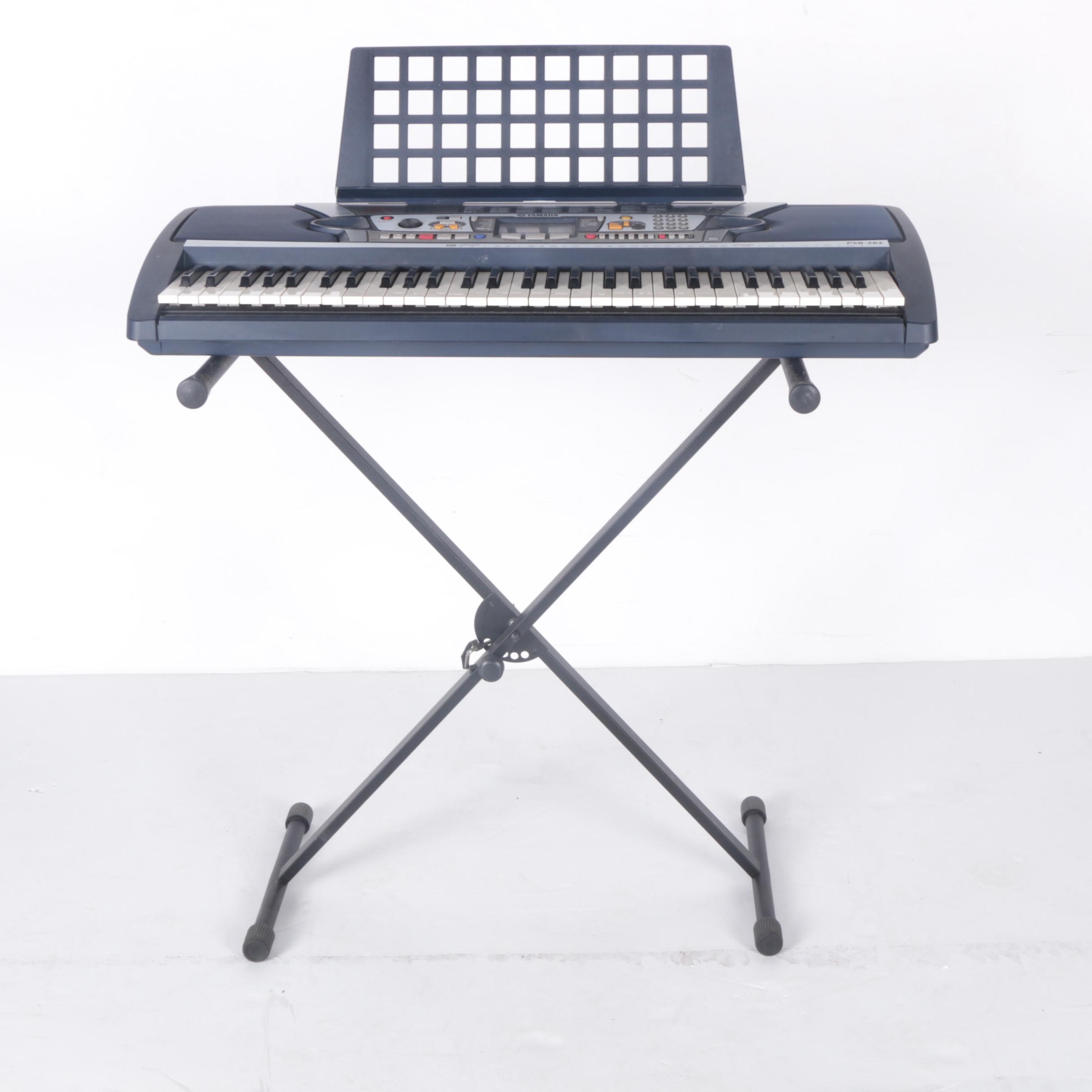 Yamaha Portatone PSR-282 Electric Keyboard with Stand and Gig Bag