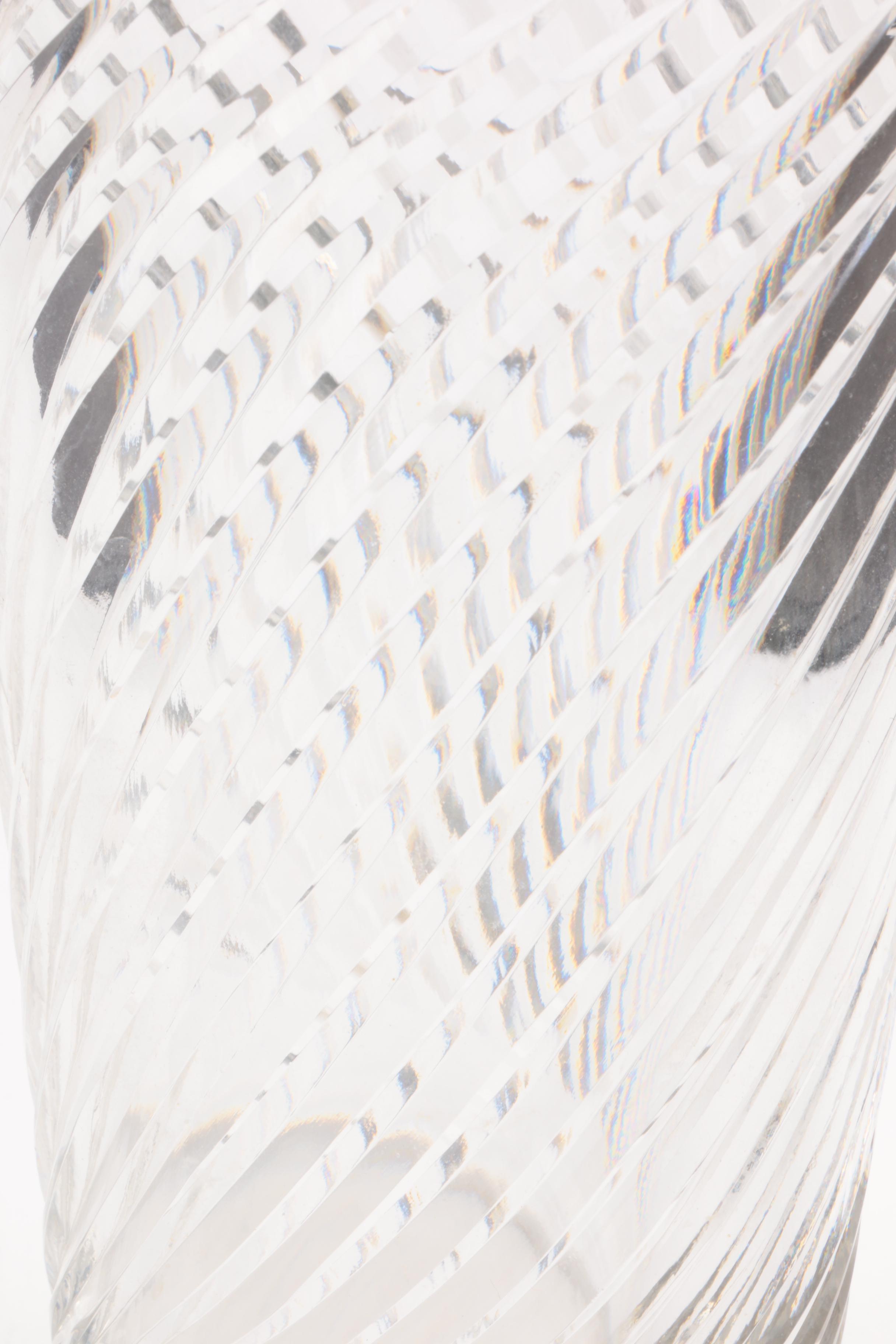 Vintage Hawkes Crystal and Sterling Silver Cocktail Shaker