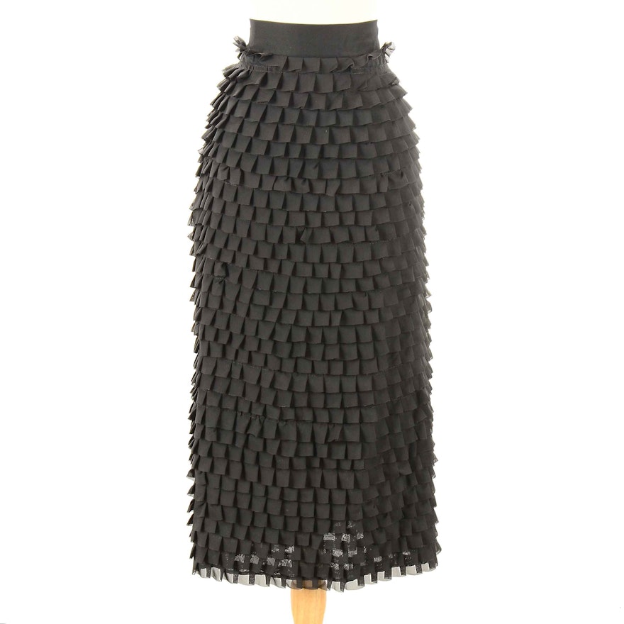 Black Ruffle Skirt by Why