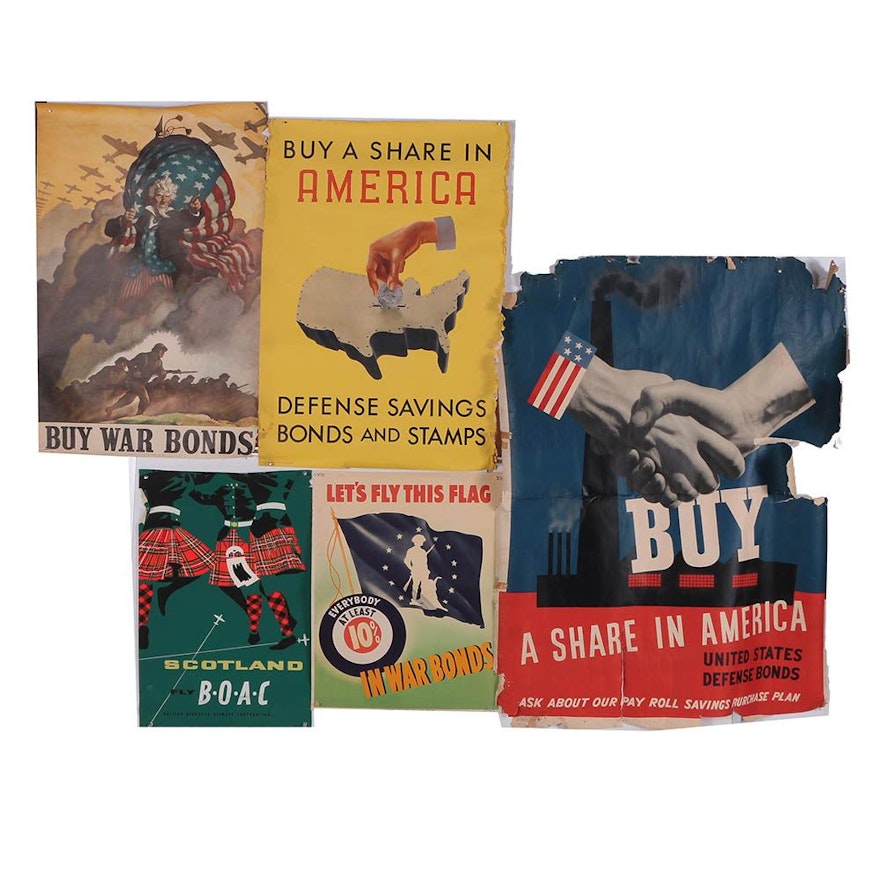 Print Advertisements for U.S. War Bonds