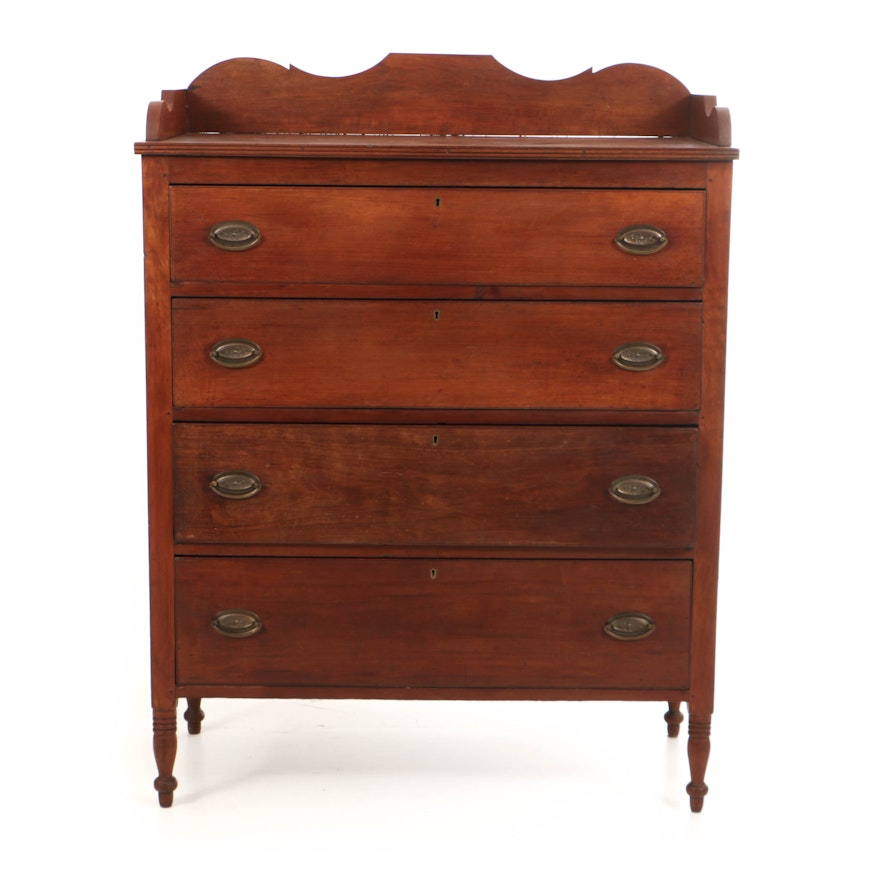 Antique Late Federal Cherry Chest of Drawers