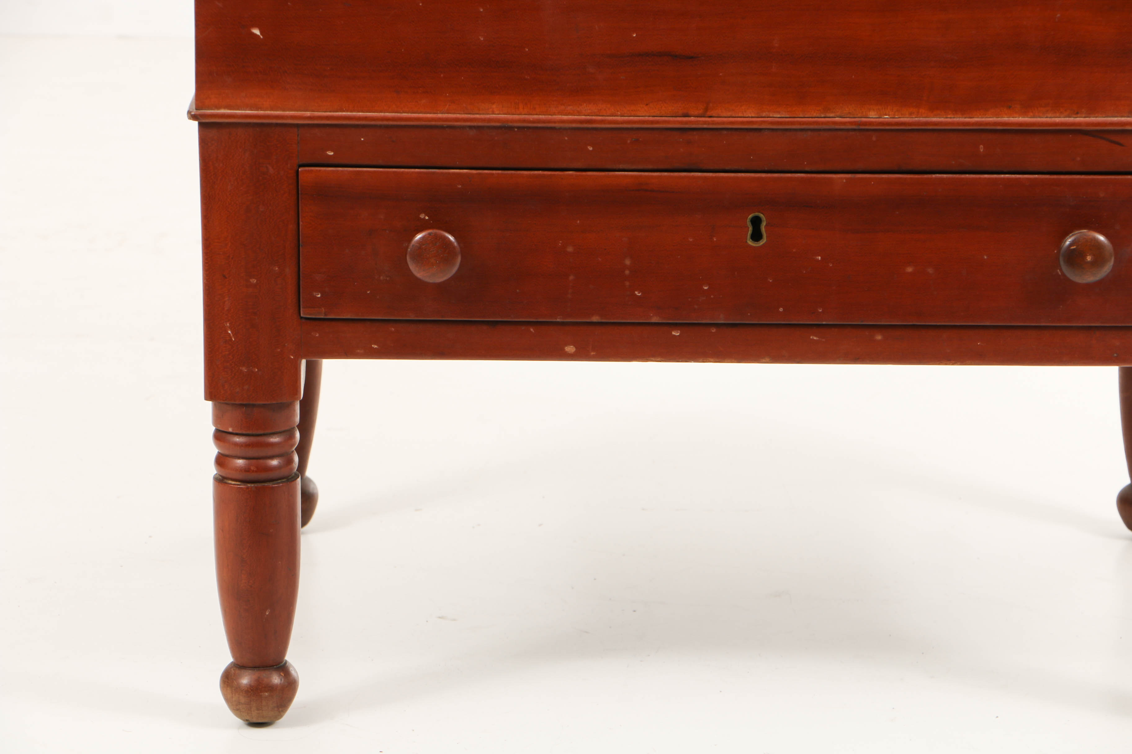 Antique Late Federal Cherry Southern Sugar Chest, Probably Tennessee or Kentucky