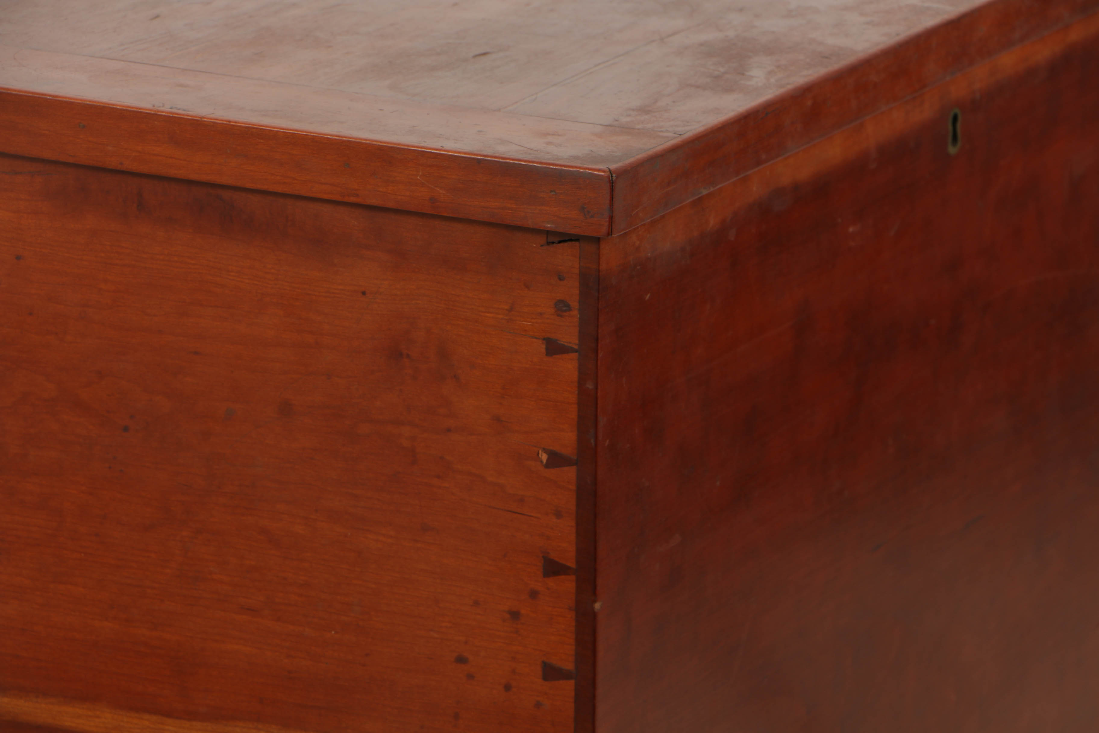 Antique Late Federal Cherry Southern Sugar Chest, Probably Tennessee or Kentucky