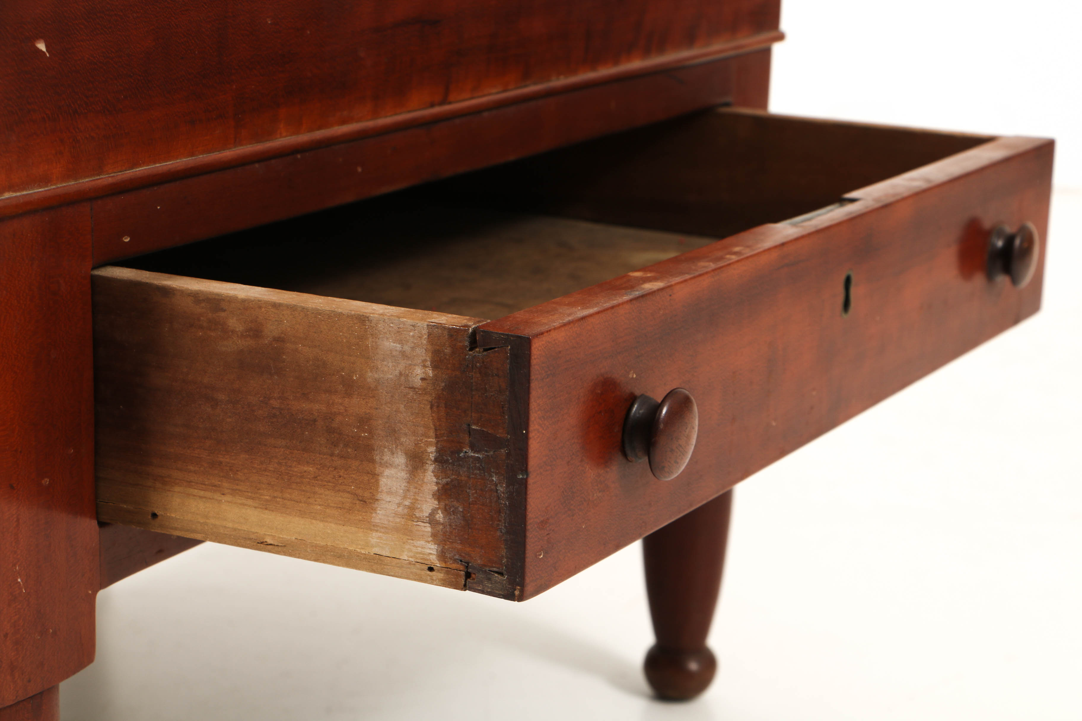 Antique Late Federal Cherry Southern Sugar Chest, Probably Tennessee or Kentucky