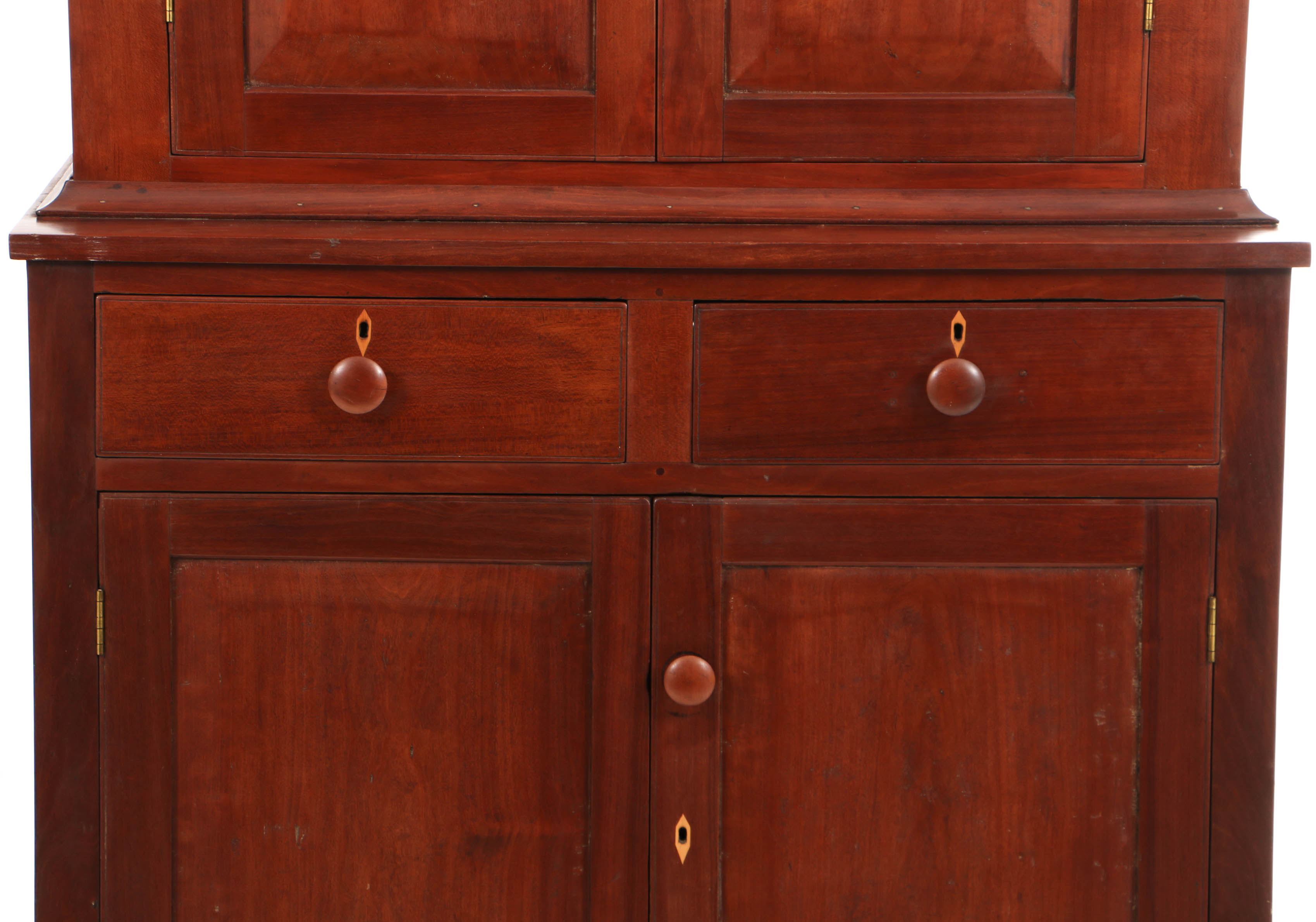 Antique Cherry Tennessee Two-Piece Jackson Press, Possibly Marshall County