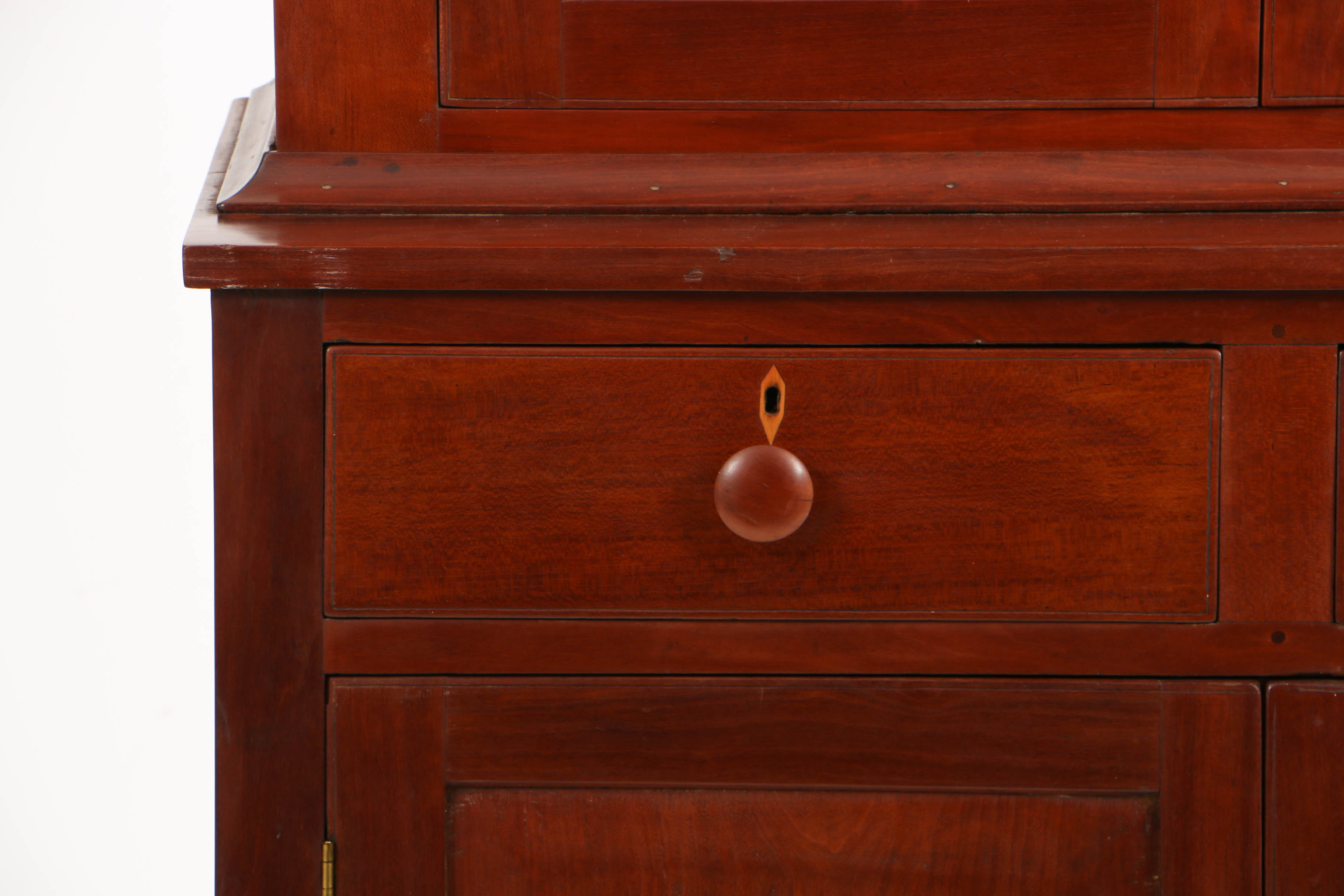 Antique Cherry Tennessee Two-Piece Jackson Press, Possibly Marshall County