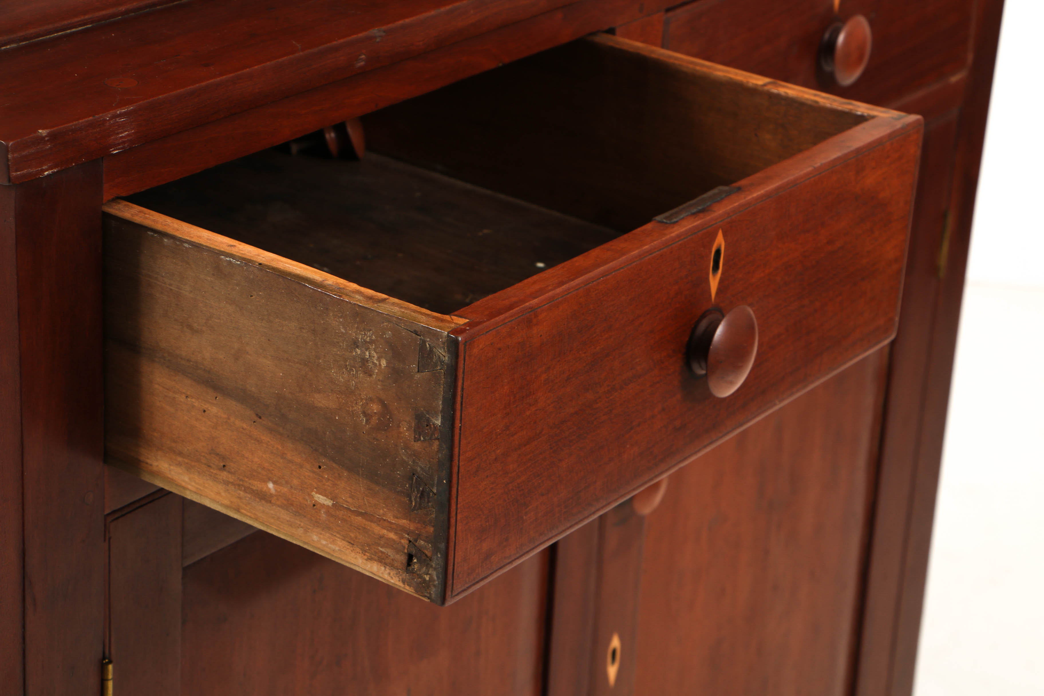 Antique Cherry Tennessee Two-Piece Jackson Press, Possibly Marshall County