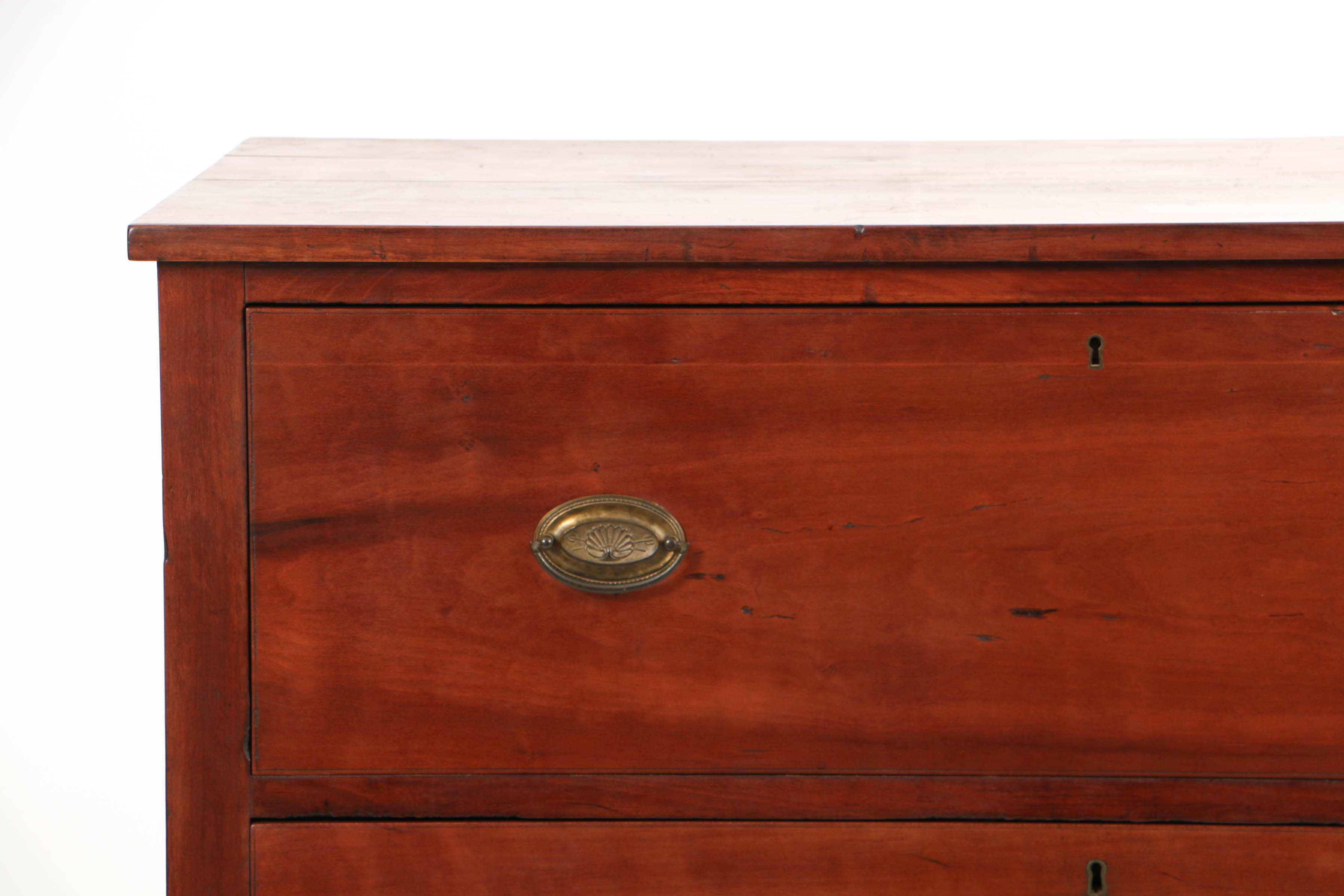Antique Transitional Federal-to-Empire Cherry Butler's Chest of Drawers