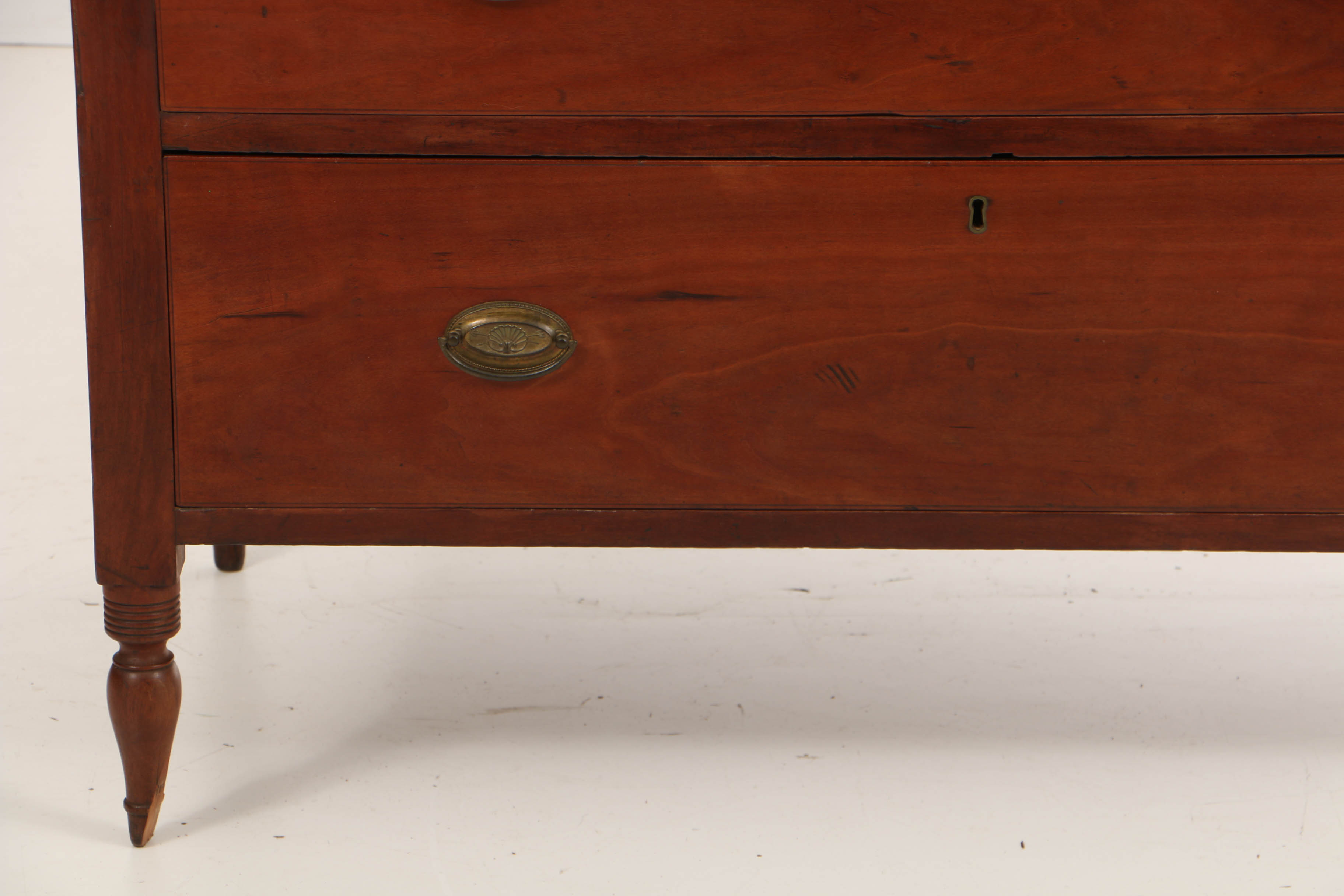Antique Transitional Federal-to-Empire Cherry Butler's Chest of Drawers