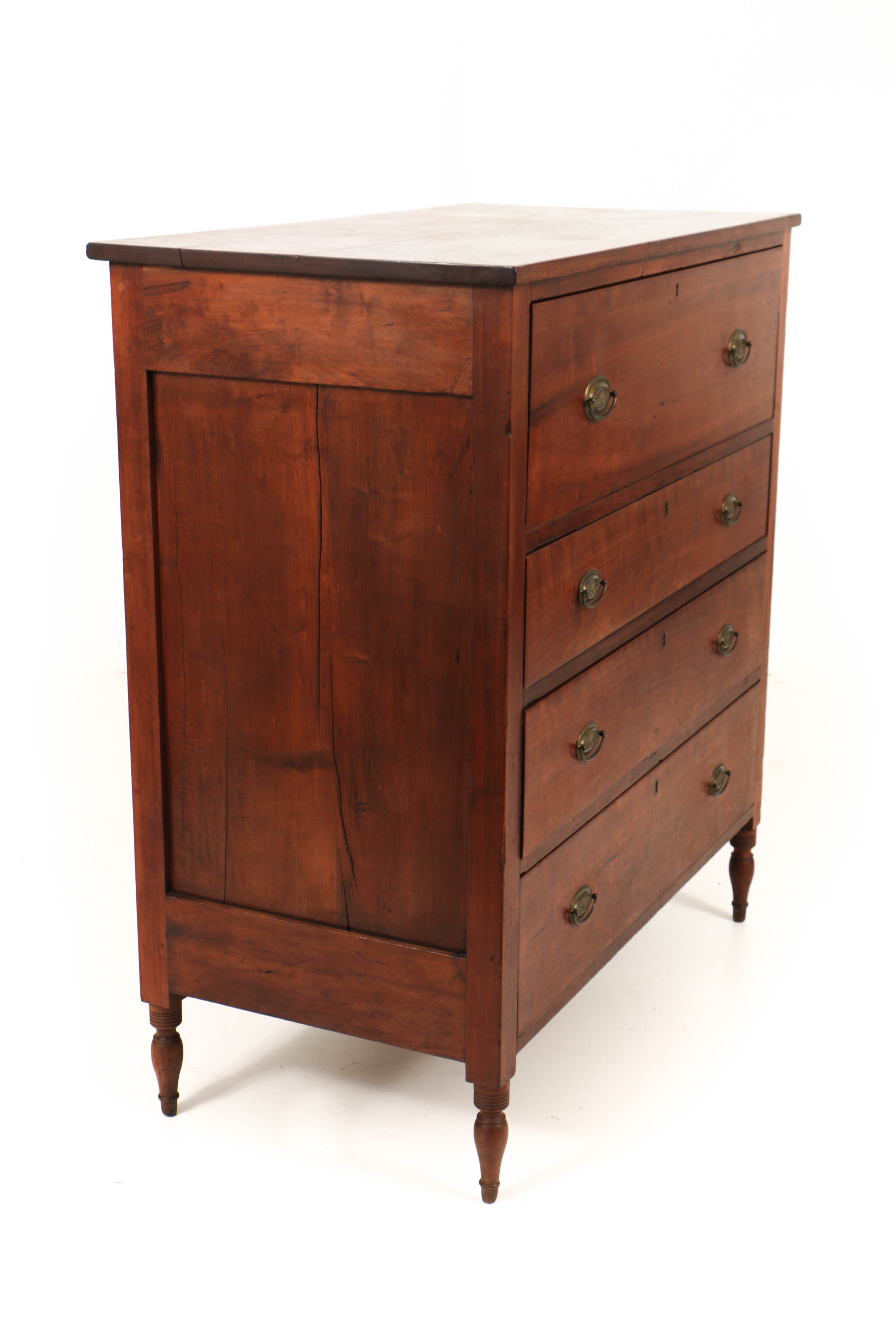 Antique Transitional Federal-to-Empire Cherry Butler's Chest of Drawers