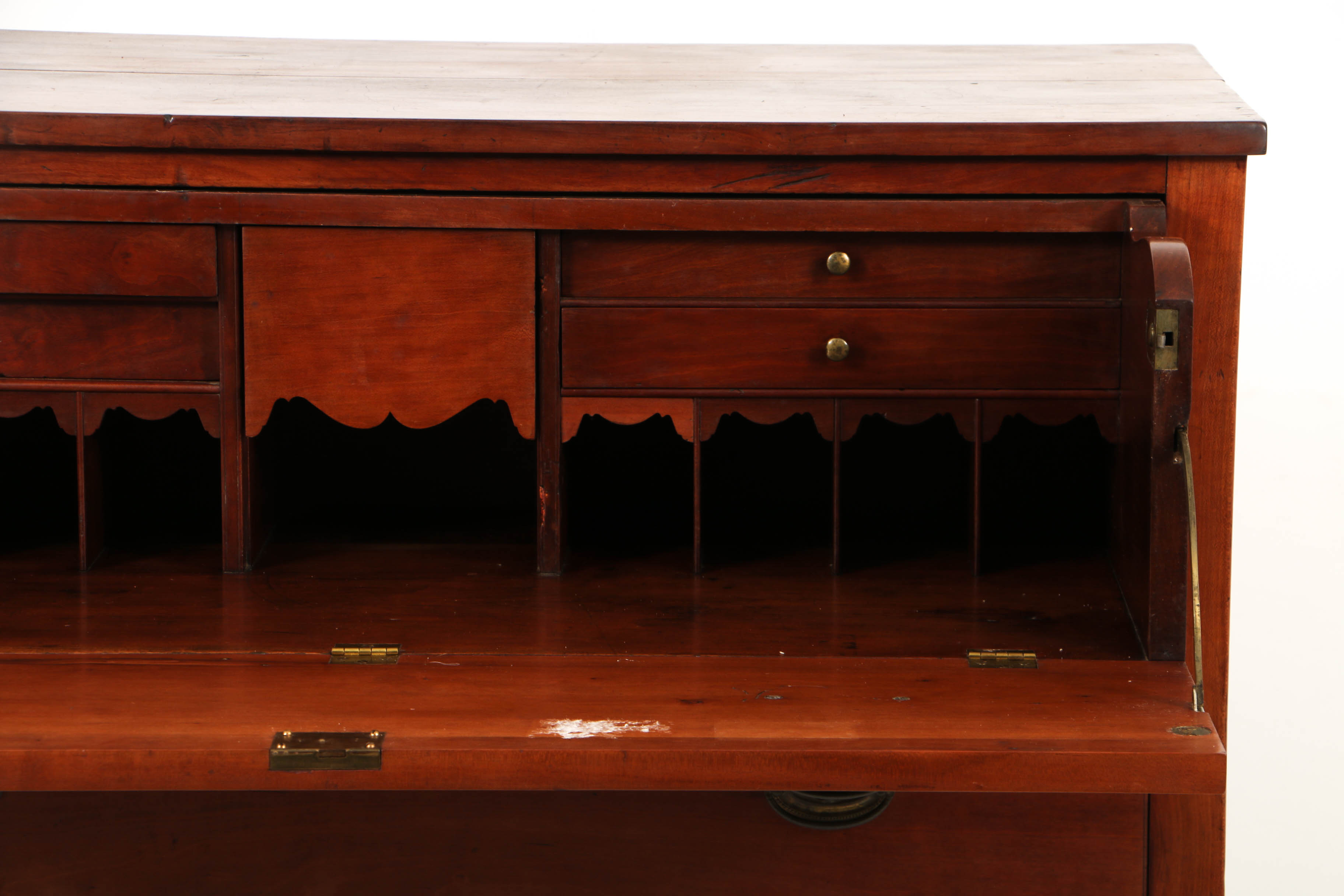 Antique Transitional Federal-to-Empire Cherry Butler's Chest of Drawers