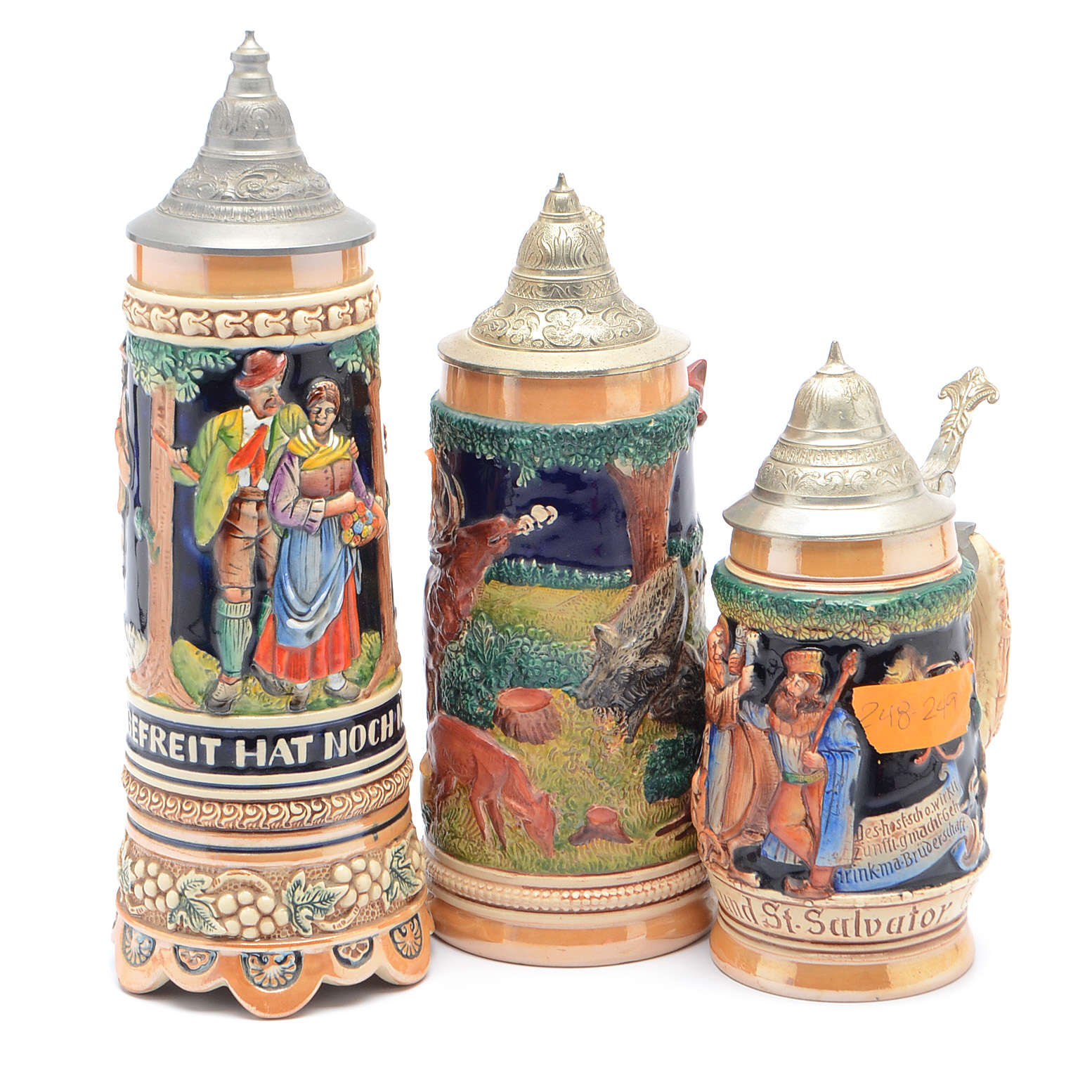 German Beer Steins and Music Box Stein
