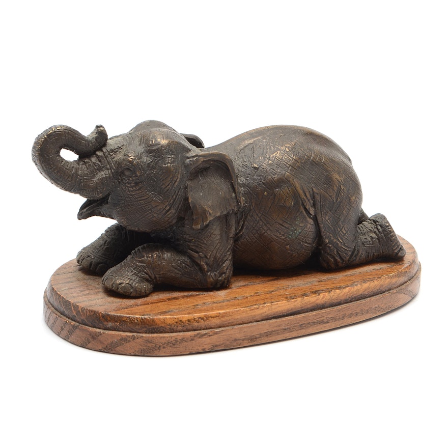 Bronze Elephant Paperweight