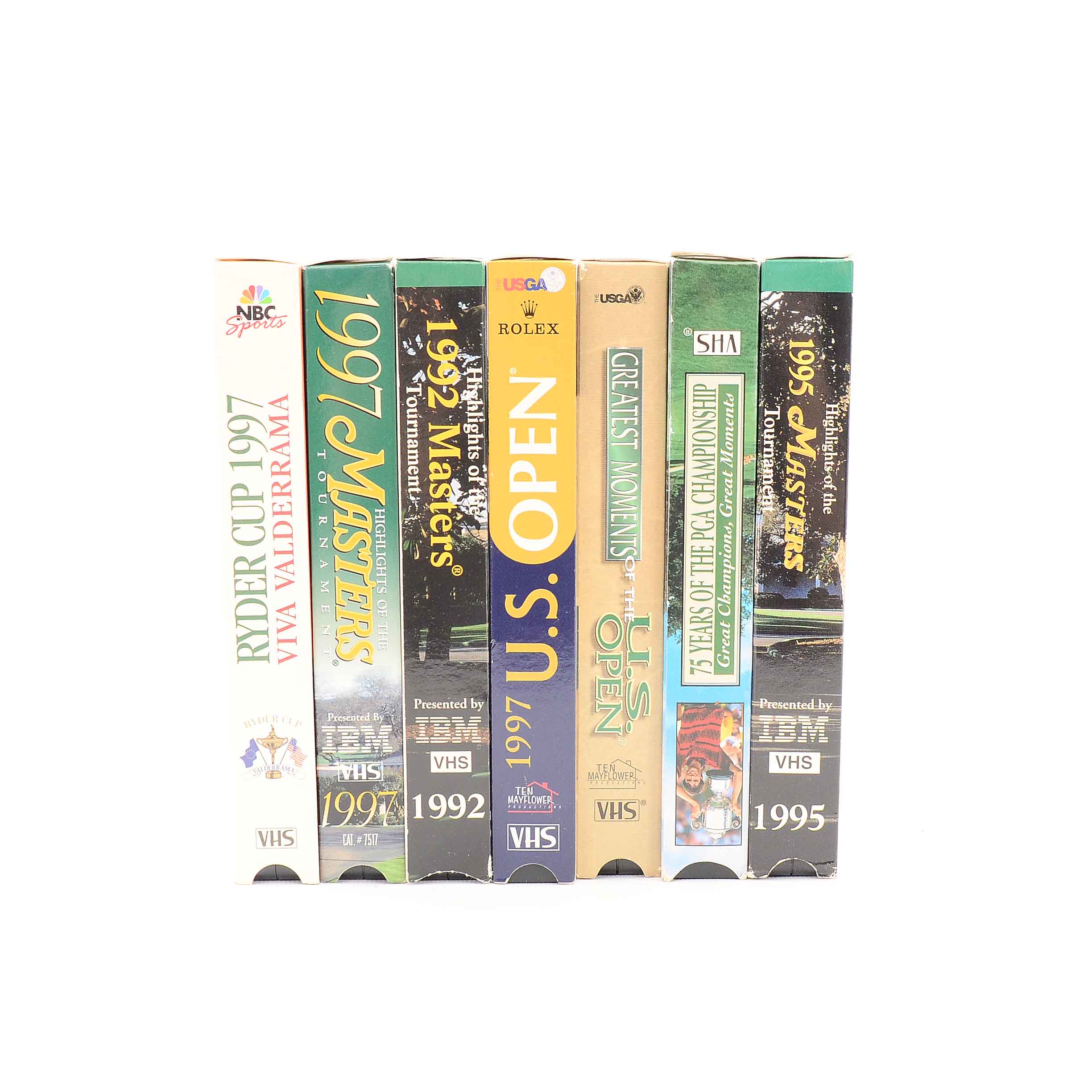 Seven Vintage Golf Highlight VHS Tapes