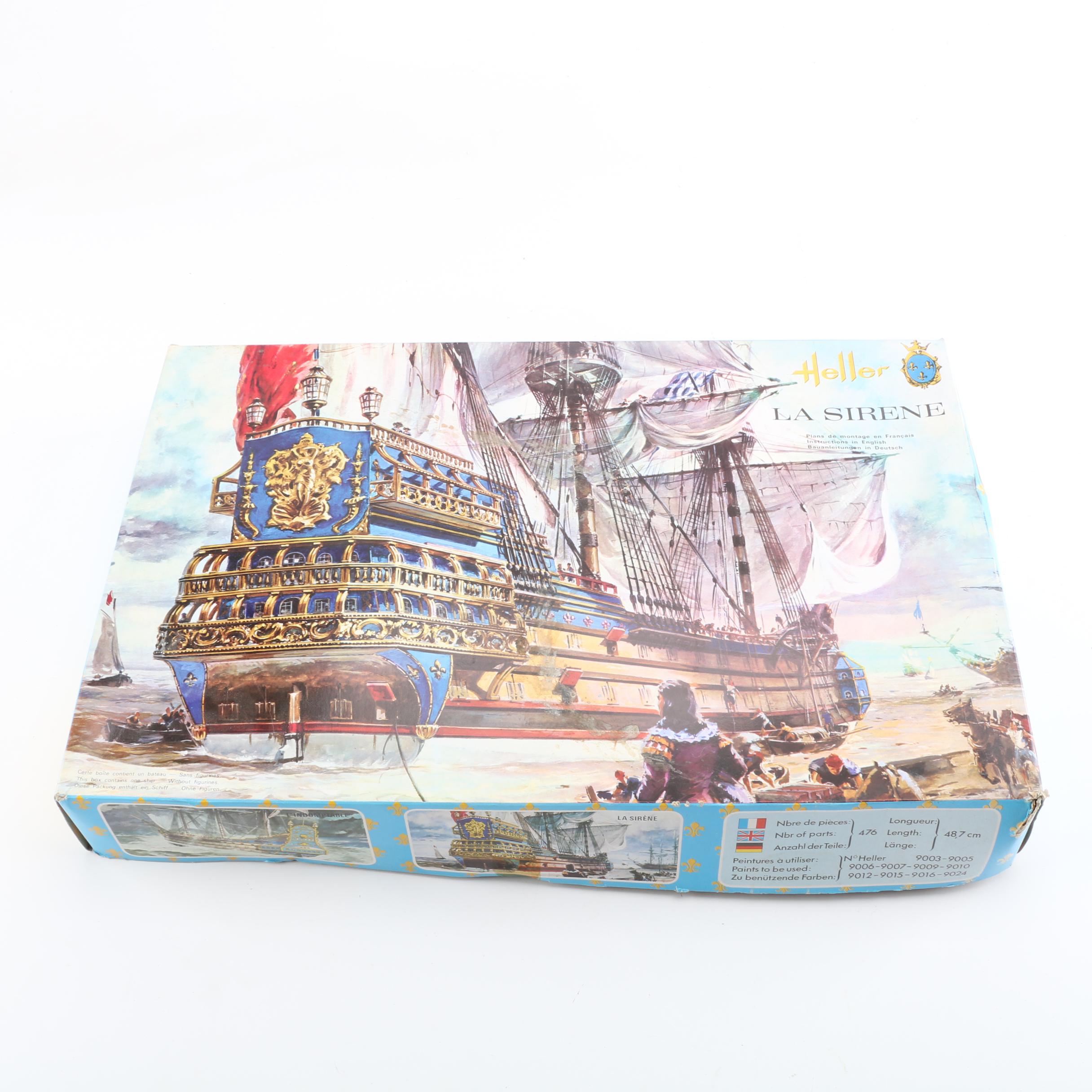 French Frigate La Sirène Model Kit by Heller