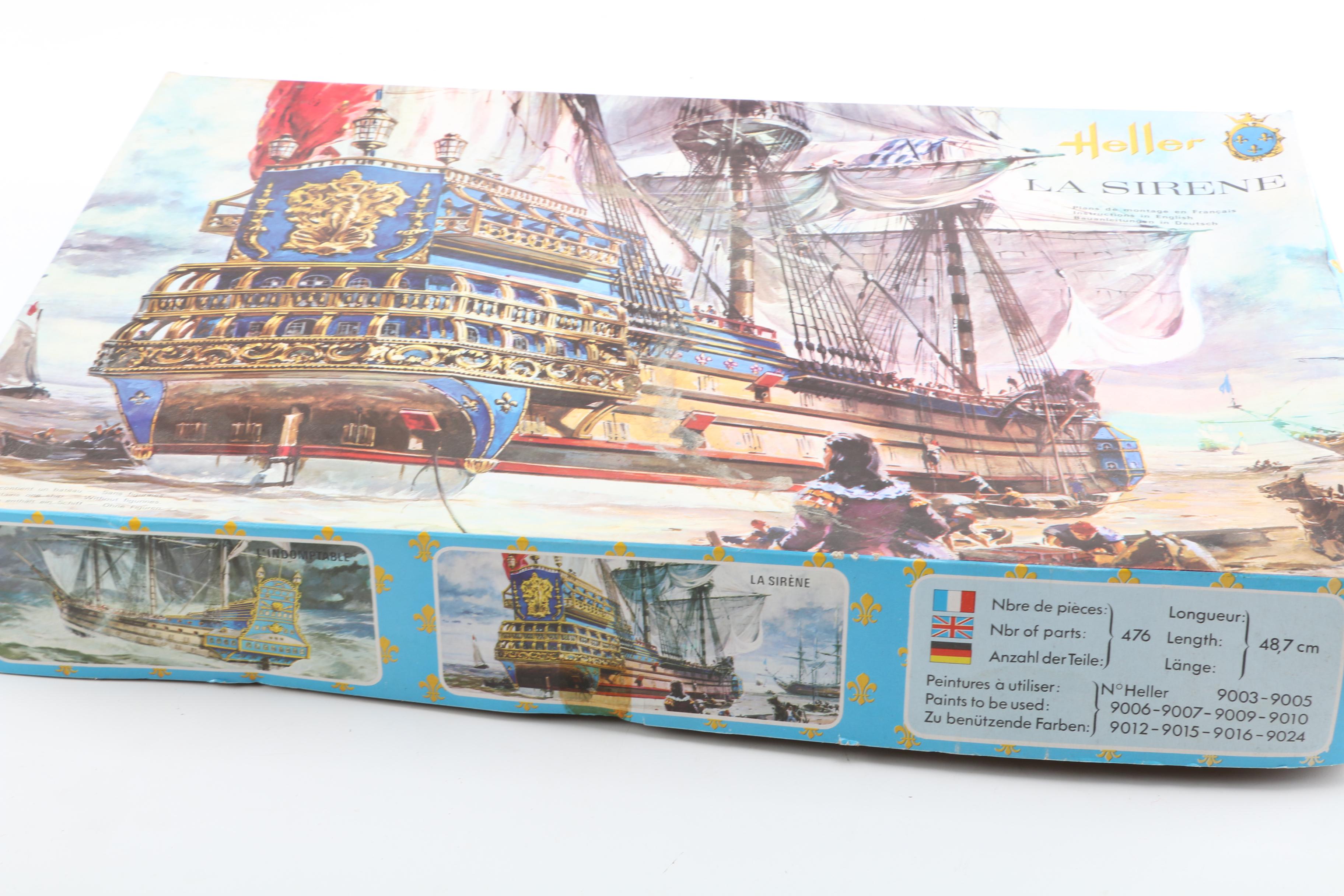 French Frigate La Sirène Model Kit by Heller