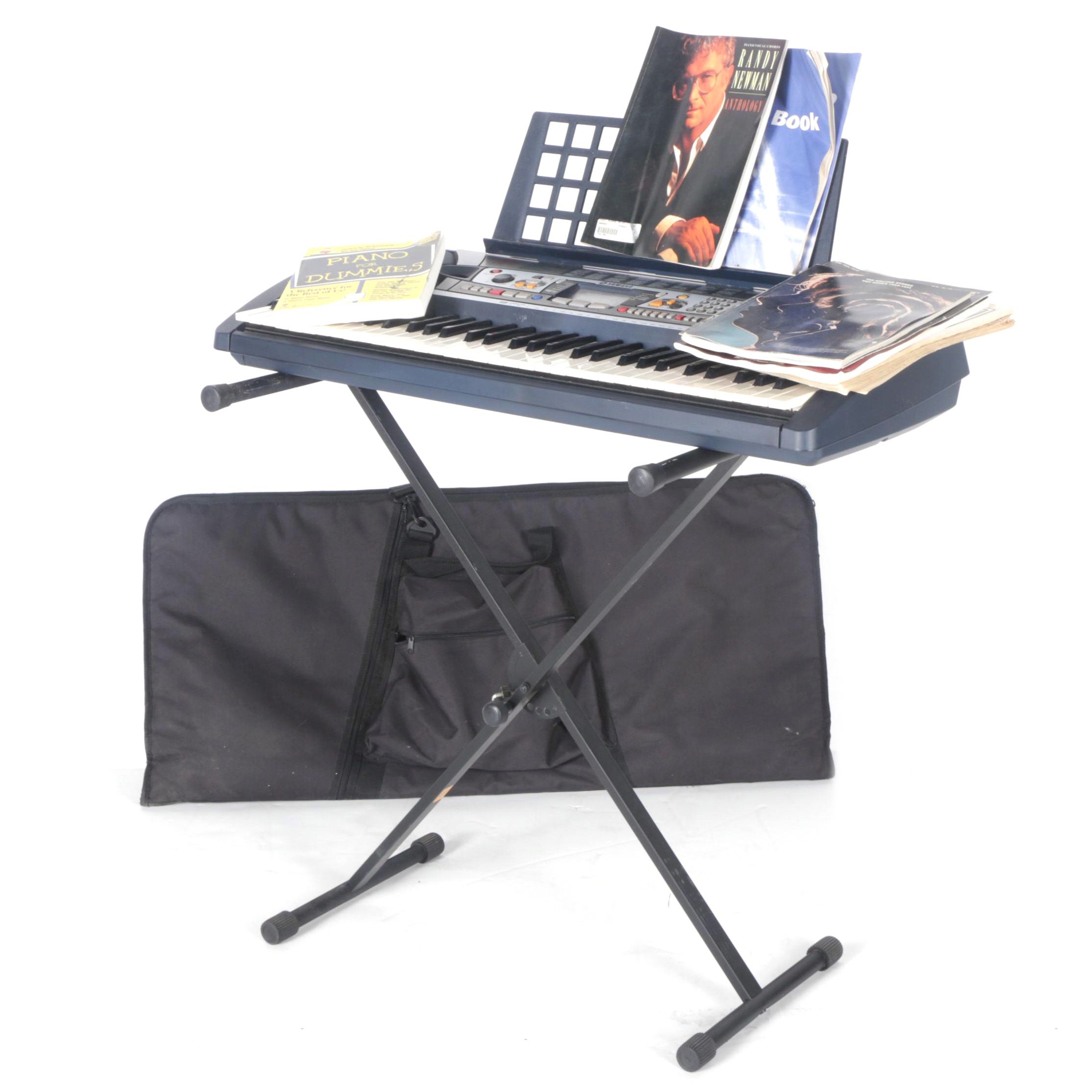 Yamaha Portatone PSR-282 Electric Keyboard with Stand and Gig Bag