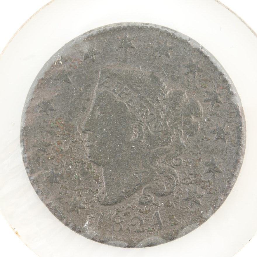 1824 Coronet Head Large Cent