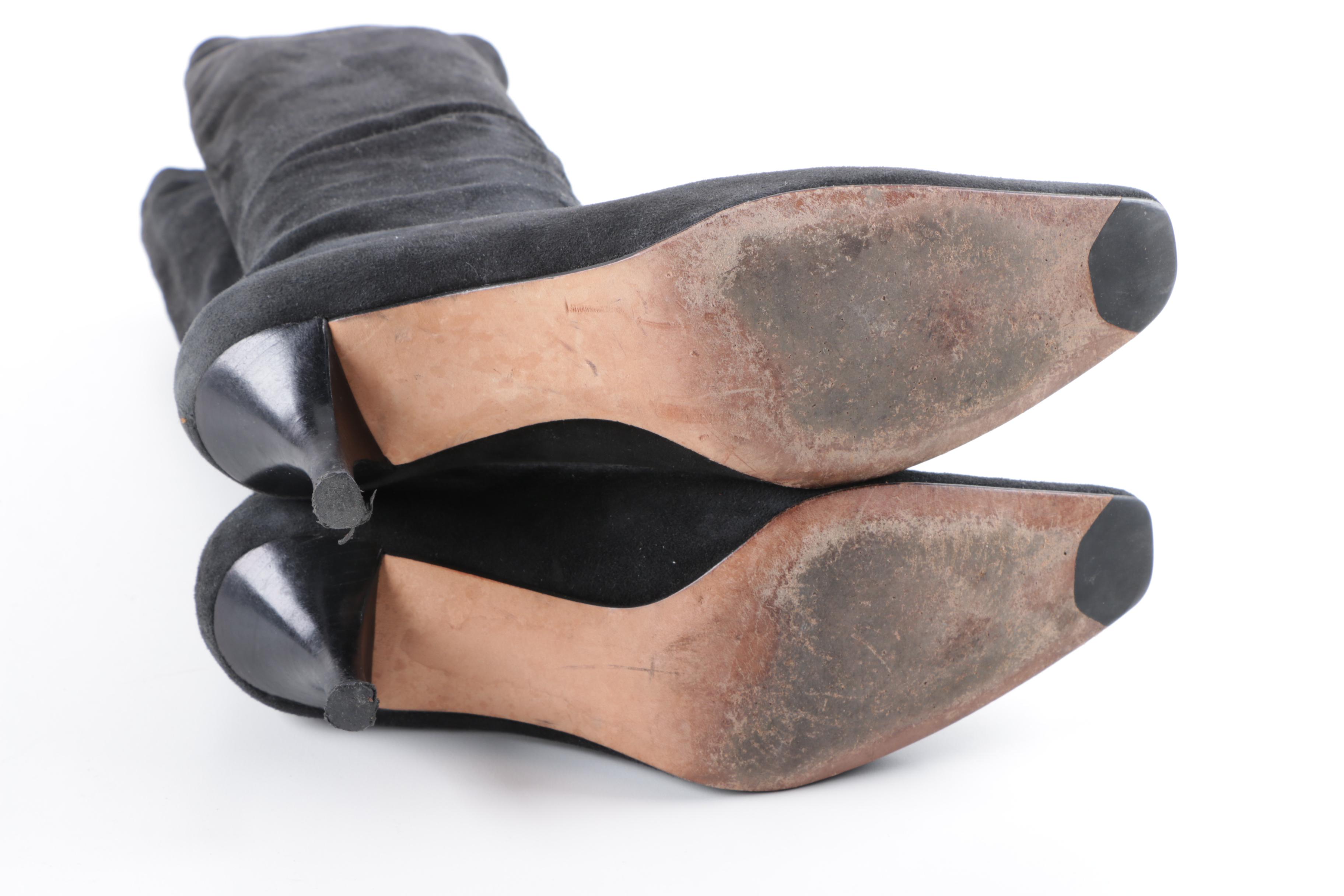 Women's Stuart Weitzman and Cole Haan High-Heeled Boots in Suede and Leather