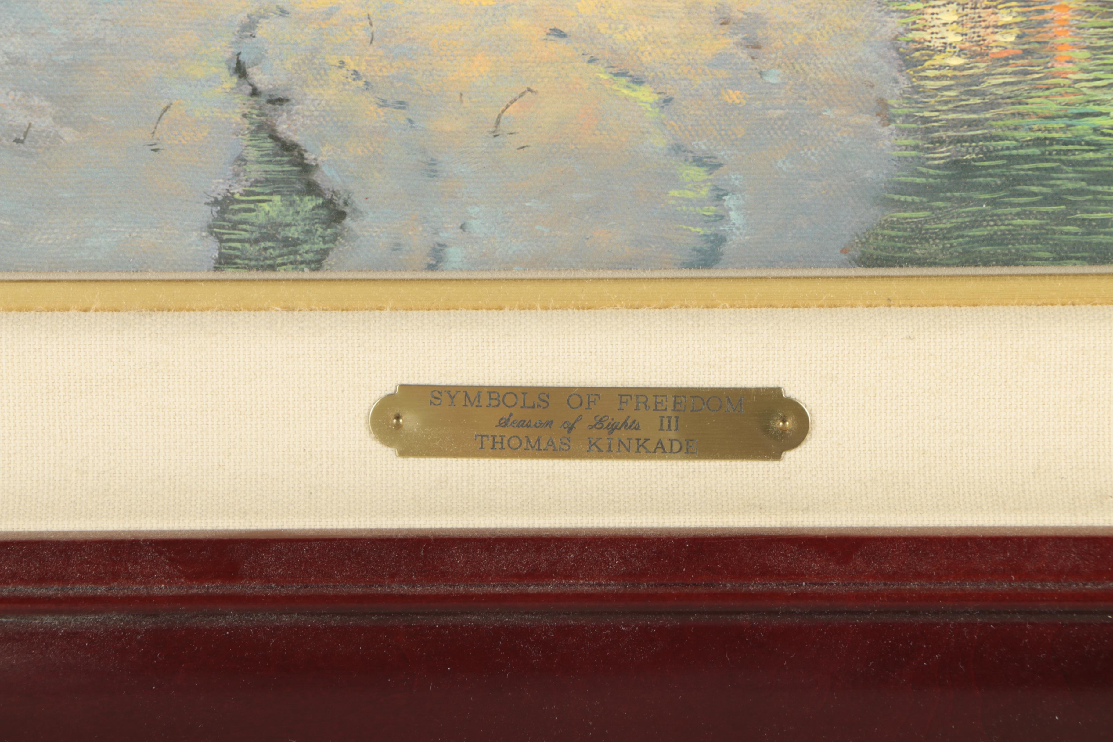 Thomas Kinkade Embellished Giclee "Symbols of Freedom"