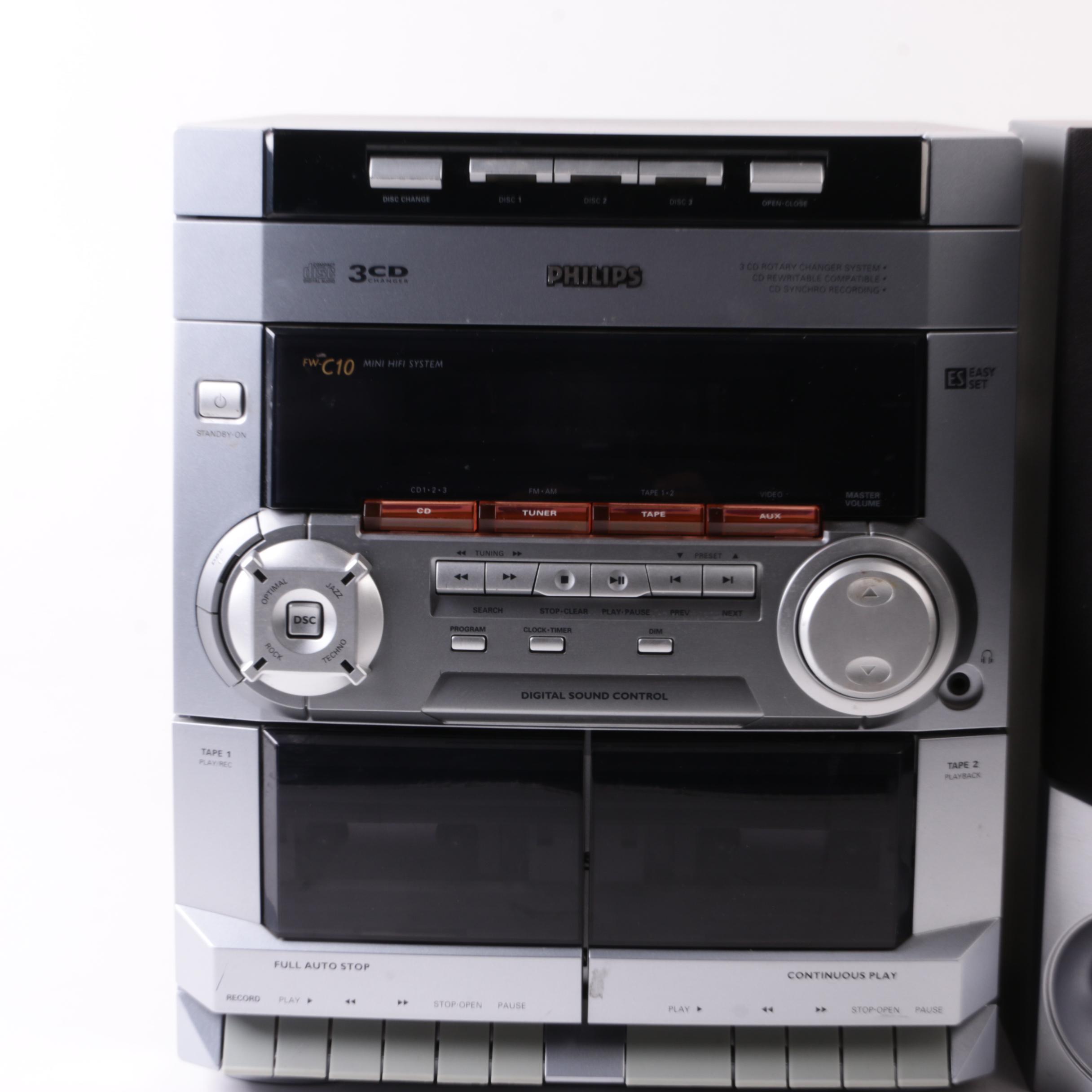 Philips 3-Disc CD Changer and One Speaker