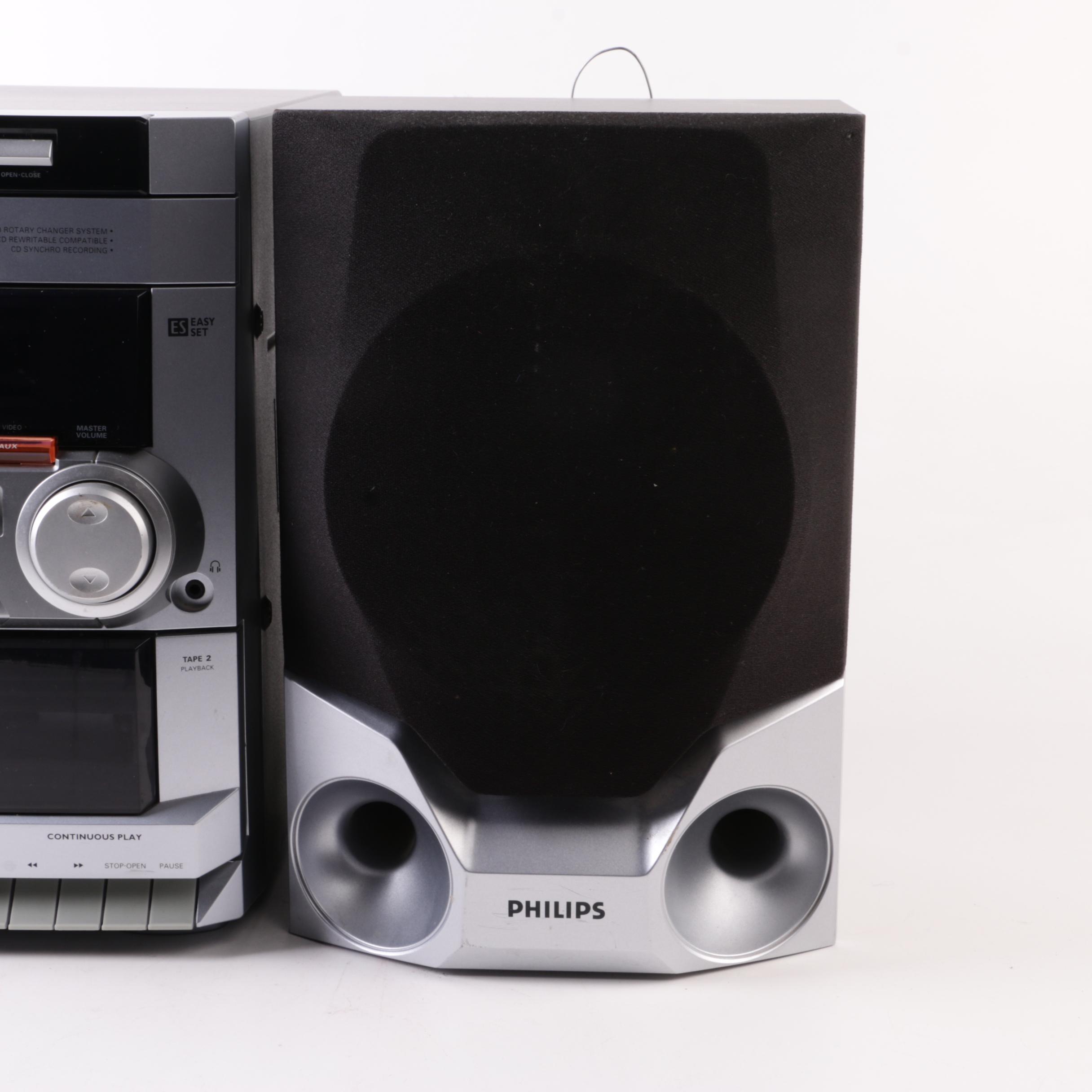 Philips 3-Disc CD Changer and One Speaker