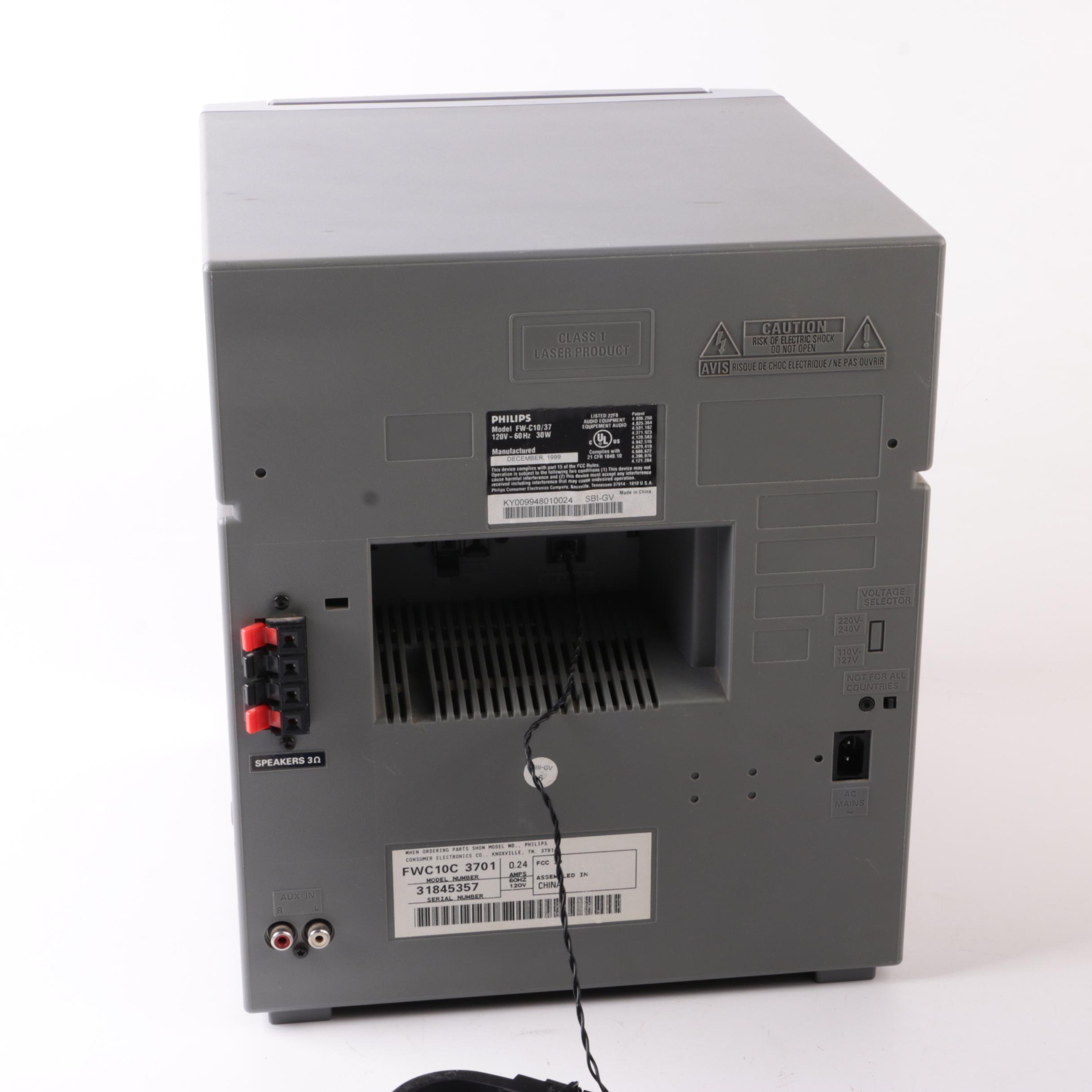 Philips 3-Disc CD Changer and One Speaker