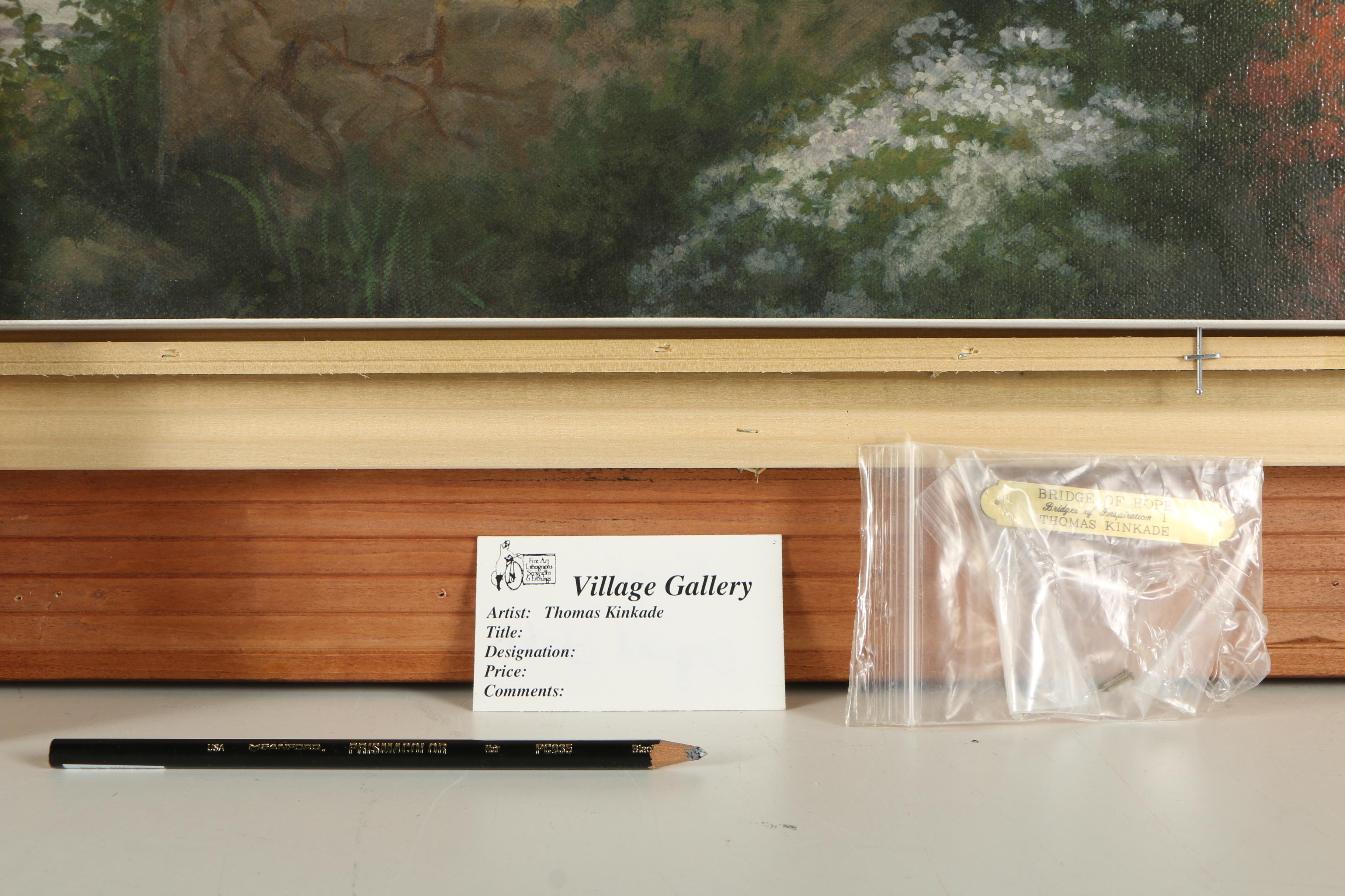 Thomas Kinkade-Attributed Graphite Sketch on Canvas