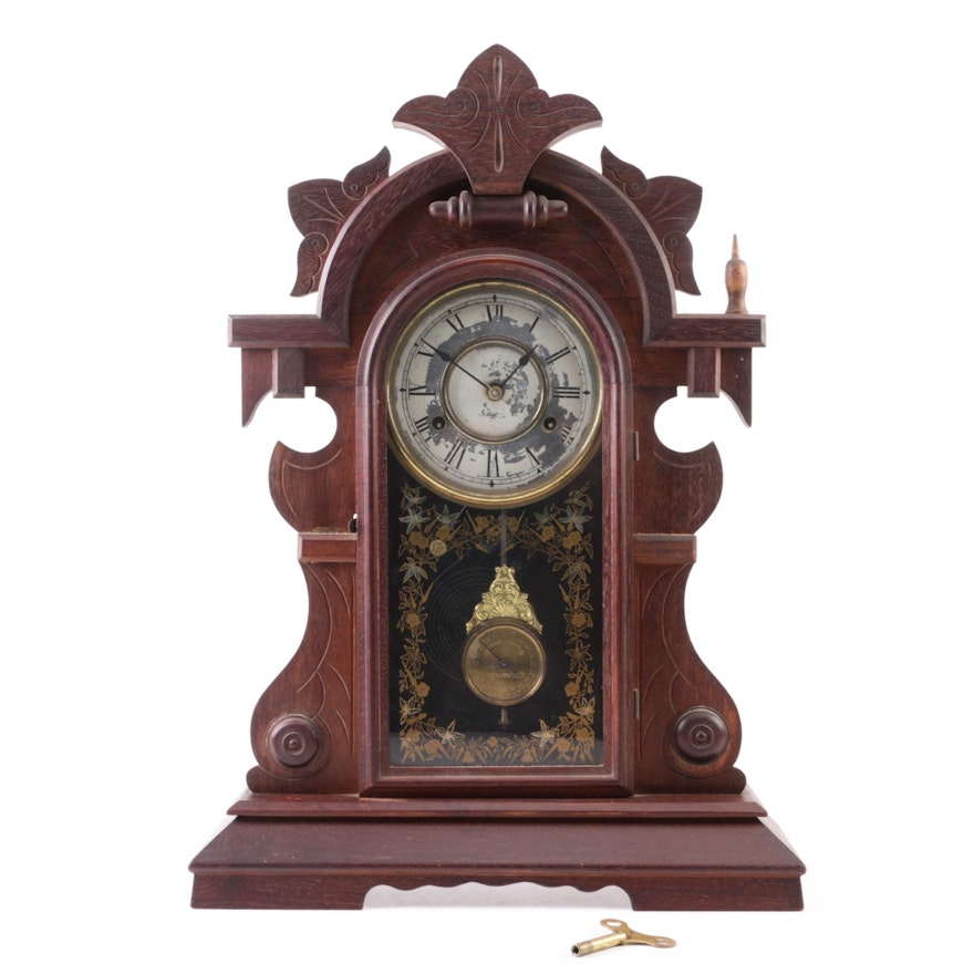 19th Century Eastlake Style Gingerbread Mantel Clock