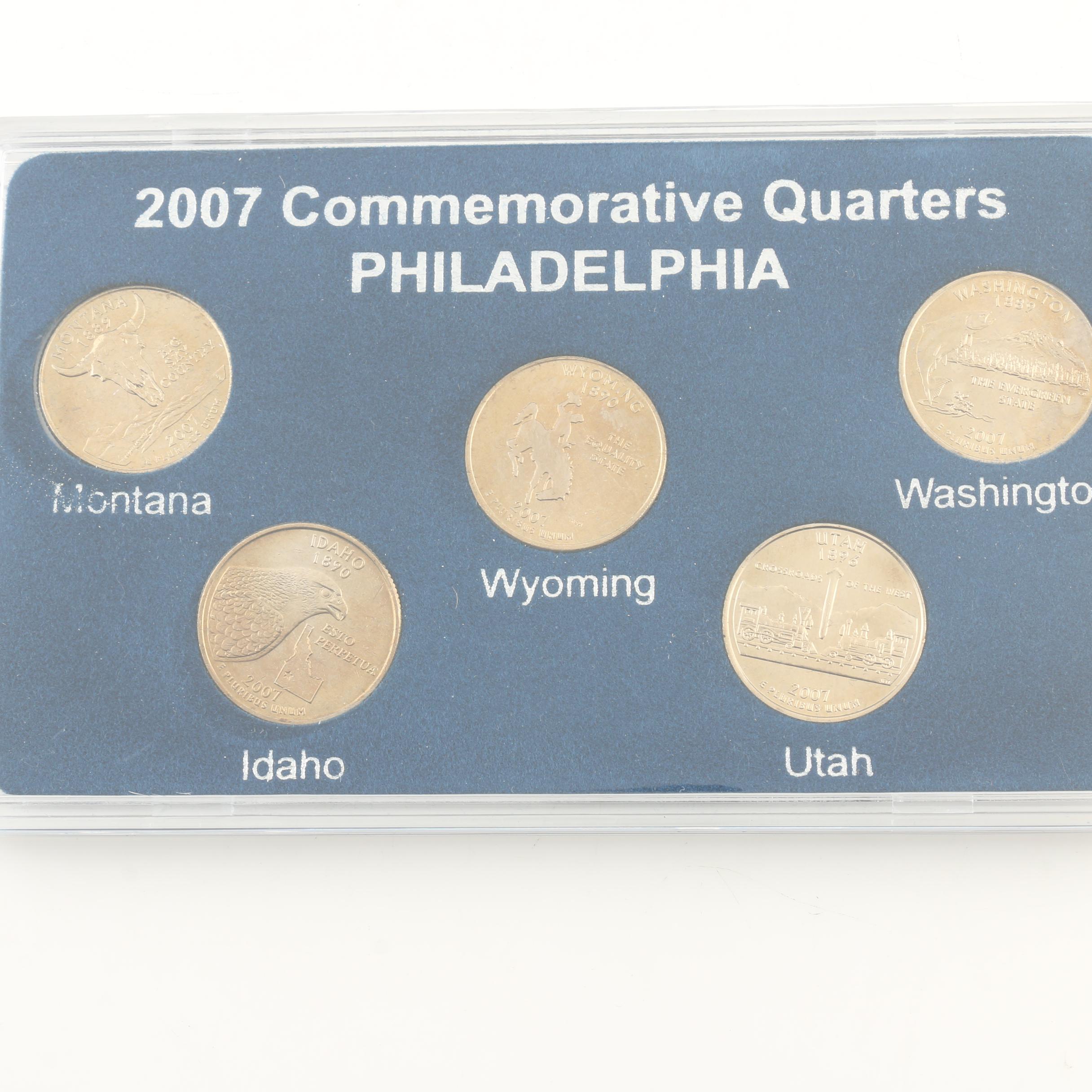 Group of 25 Philadelphia Mint Statehood Washington Quarters from 2004-2008
