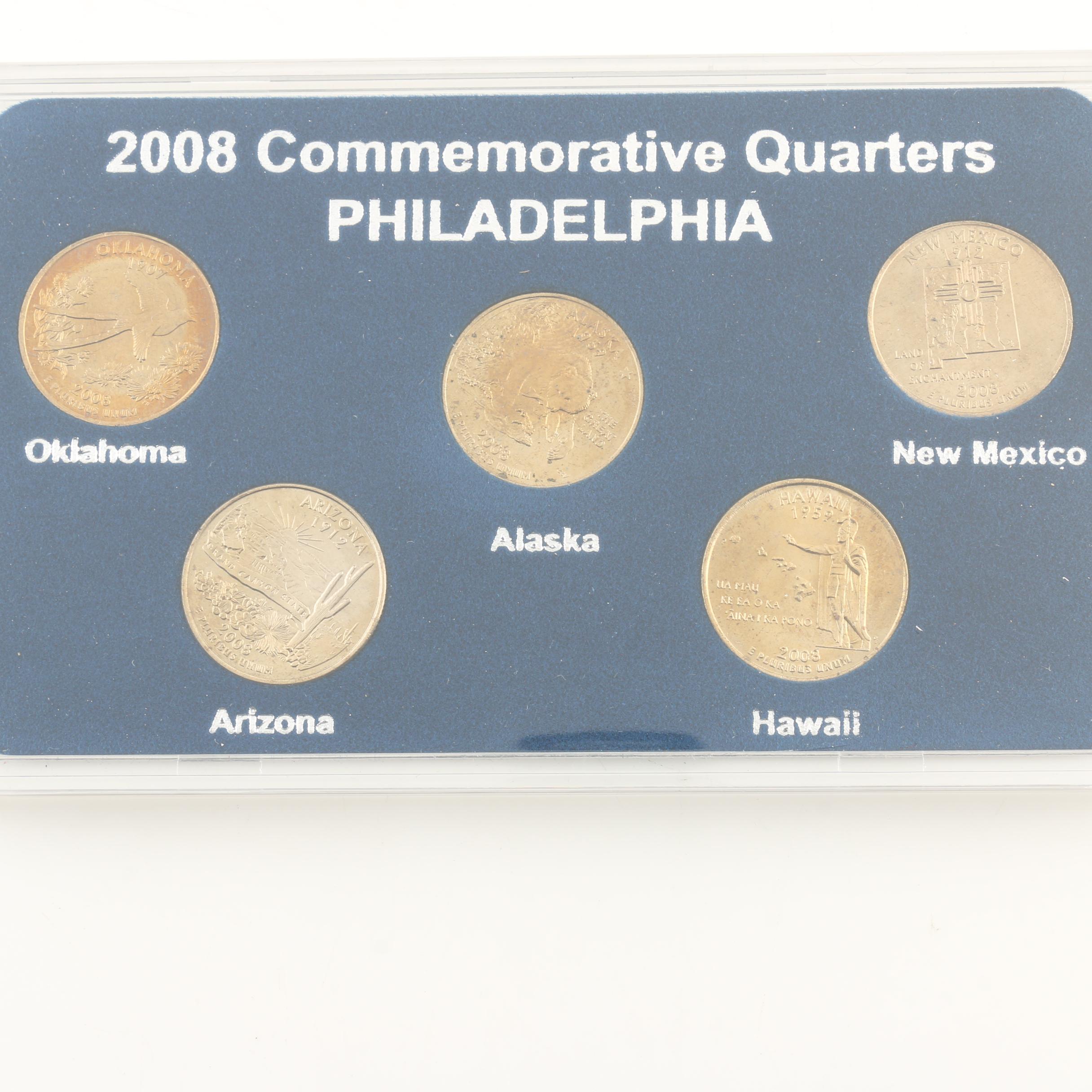 Group of 25 Philadelphia Mint Statehood Washington Quarters from 2004-2008