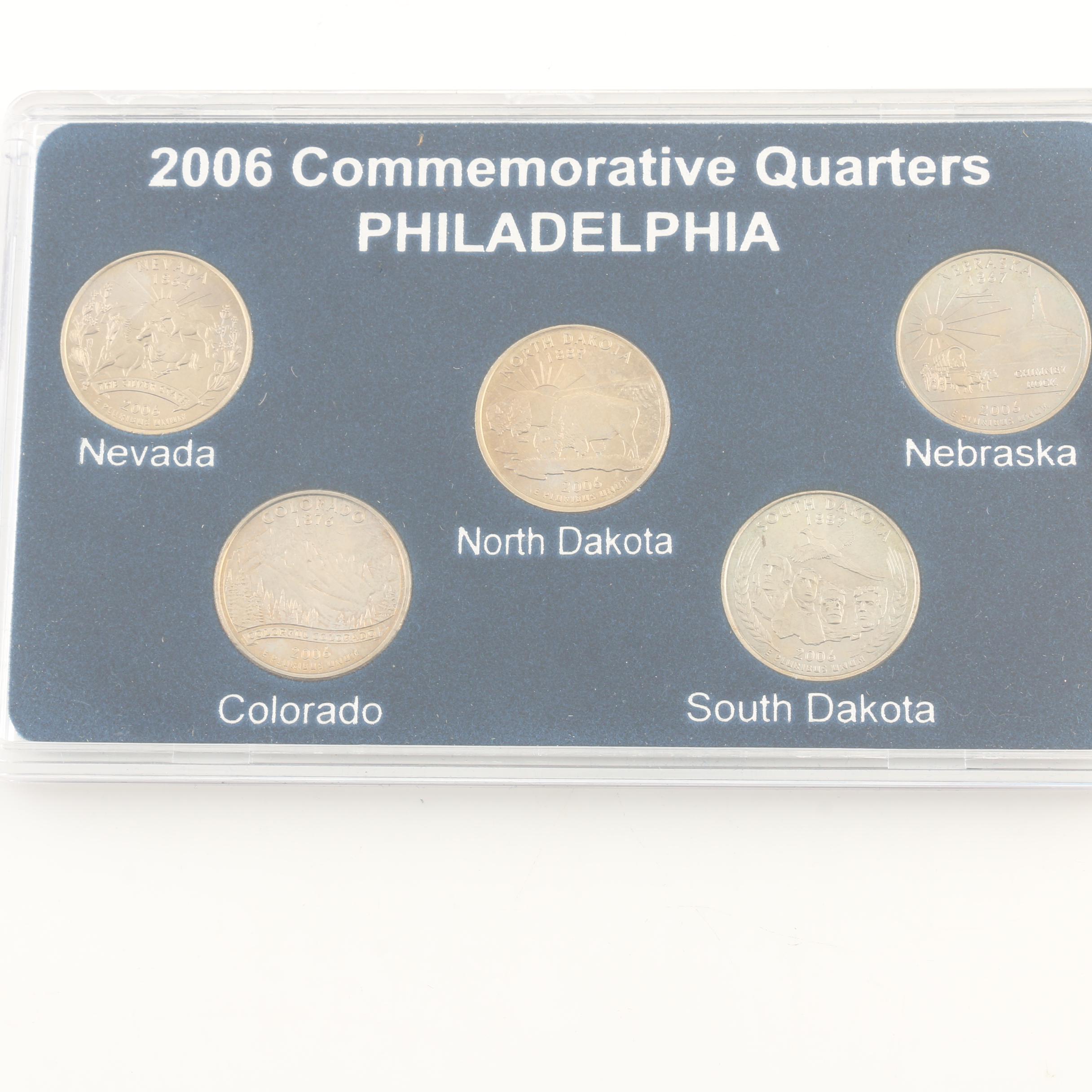 Group of 25 Philadelphia Mint Statehood Washington Quarters from 2004-2008
