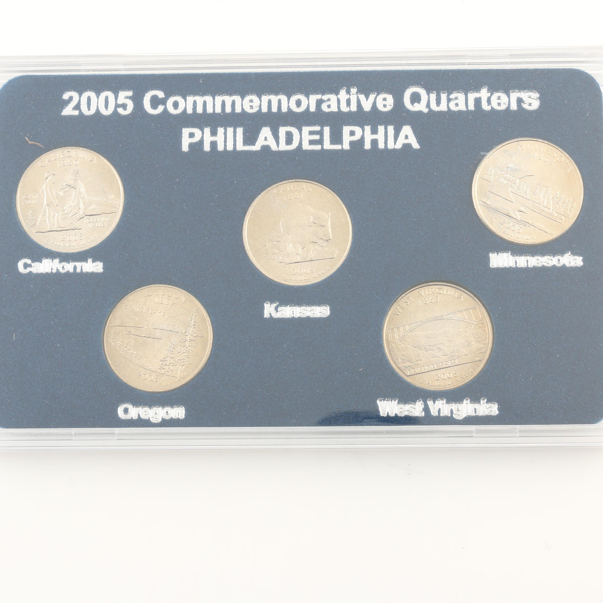 Group of 25 Philadelphia Mint Statehood Washington Quarters from 2004-2008