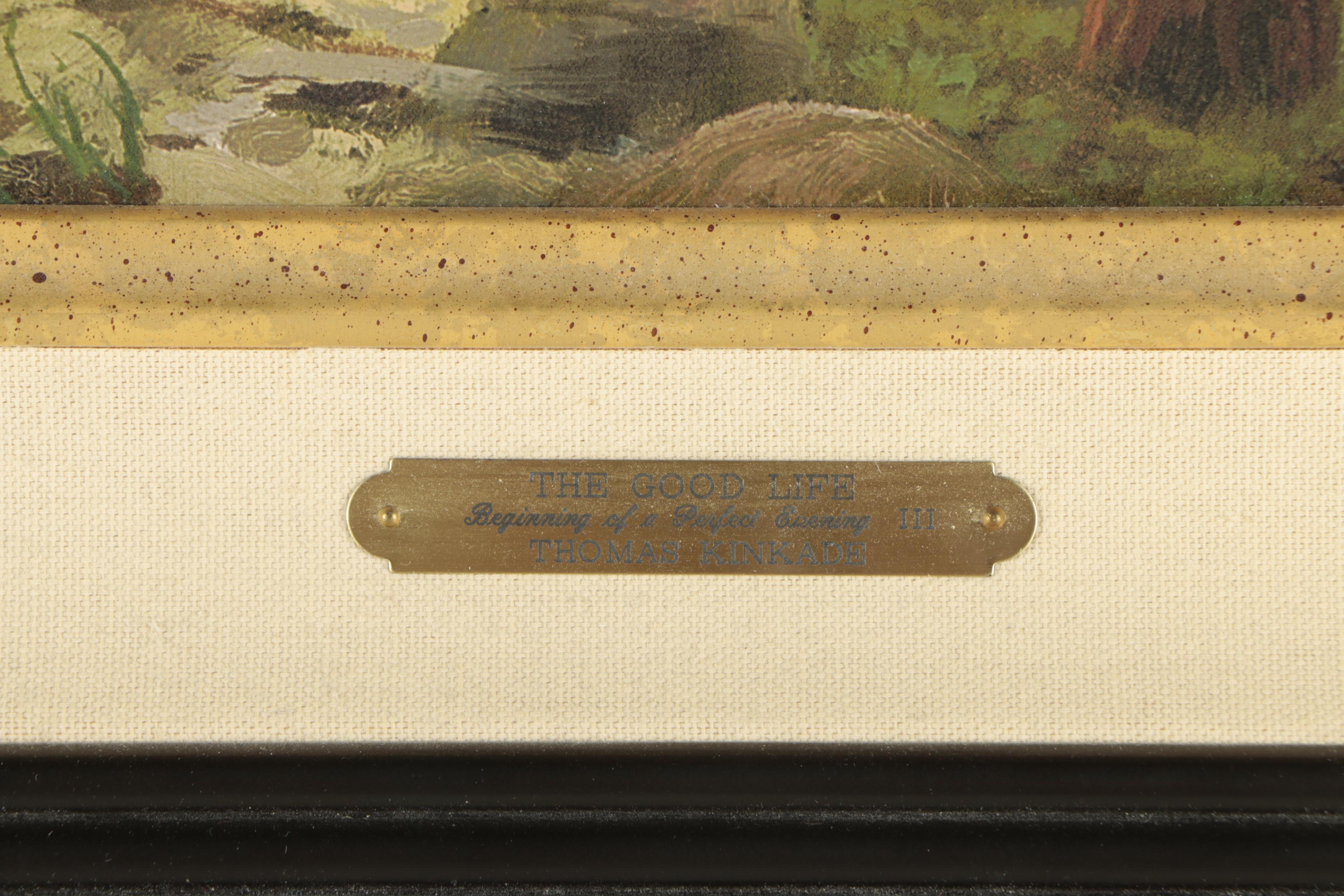 Thomas Kinkade Embellished Giclee "The Good Life"