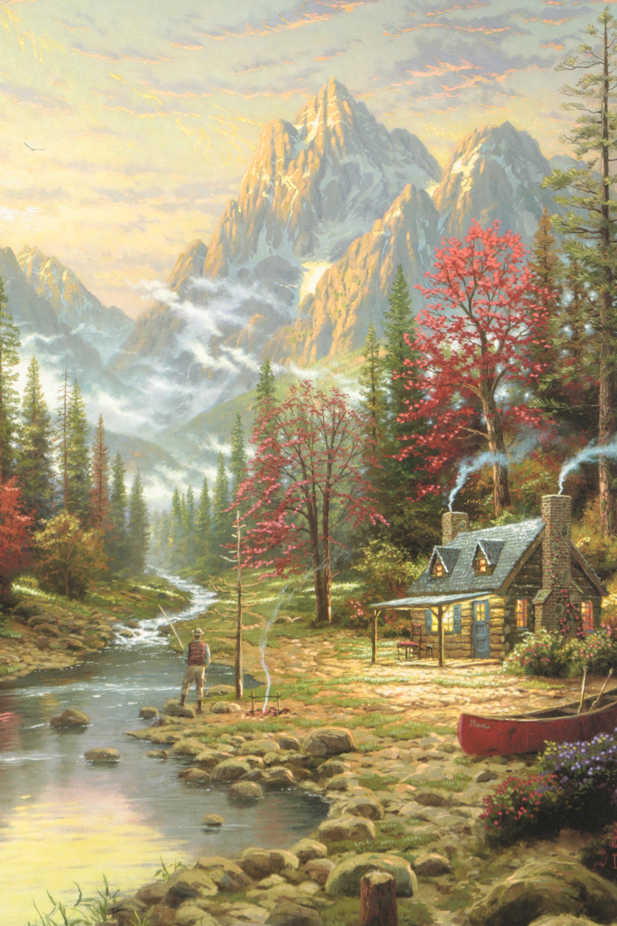 Thomas Kinkade Embellished Giclee "The Good Life"