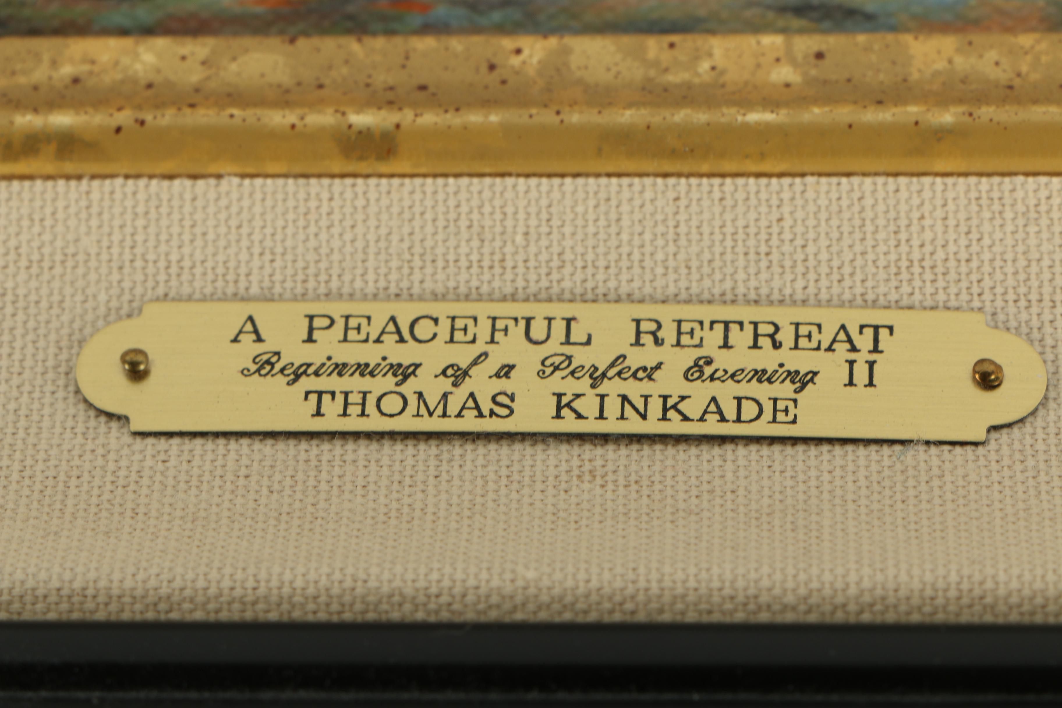 Thomas Kinkade Limited Edition Offset Lithograph "A Peaceful Retreat"