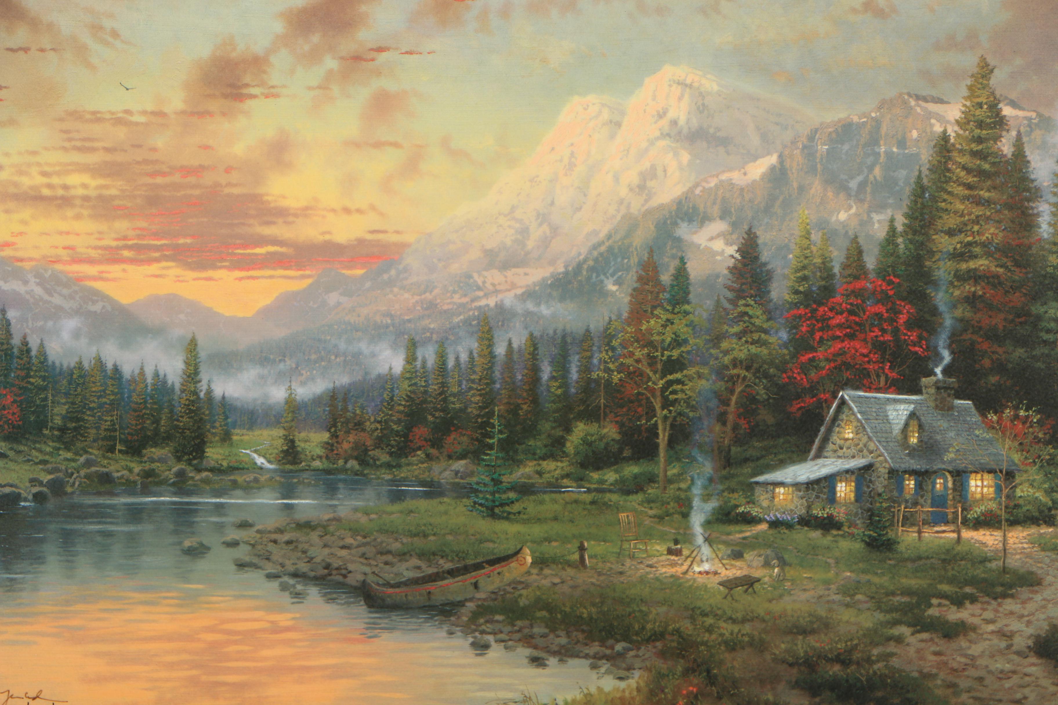 Thomas Kinkade Limited Edition Offset Lithograph "Evening Majesty"