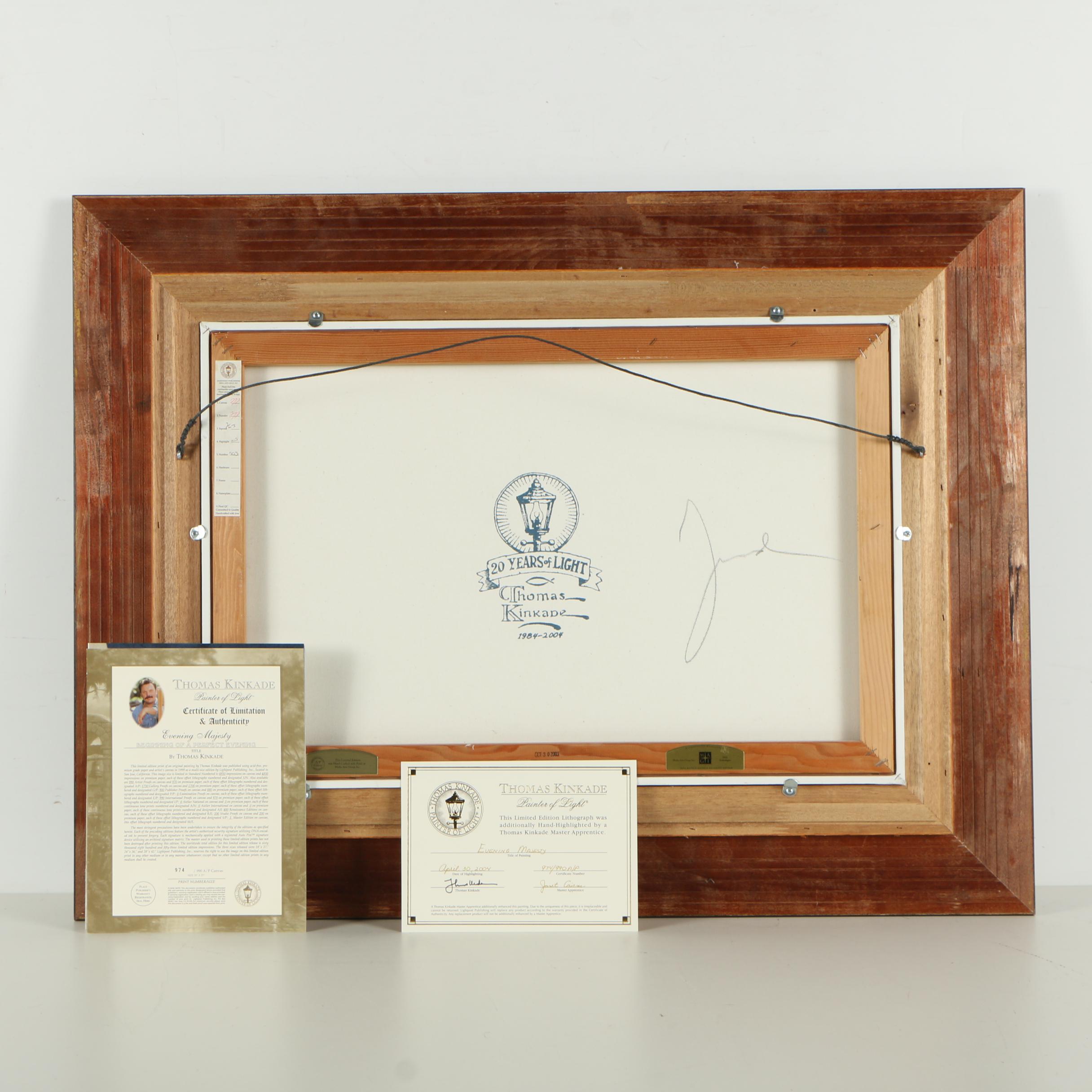 Thomas Kinkade Limited Edition Offset Lithograph "Evening Majesty"