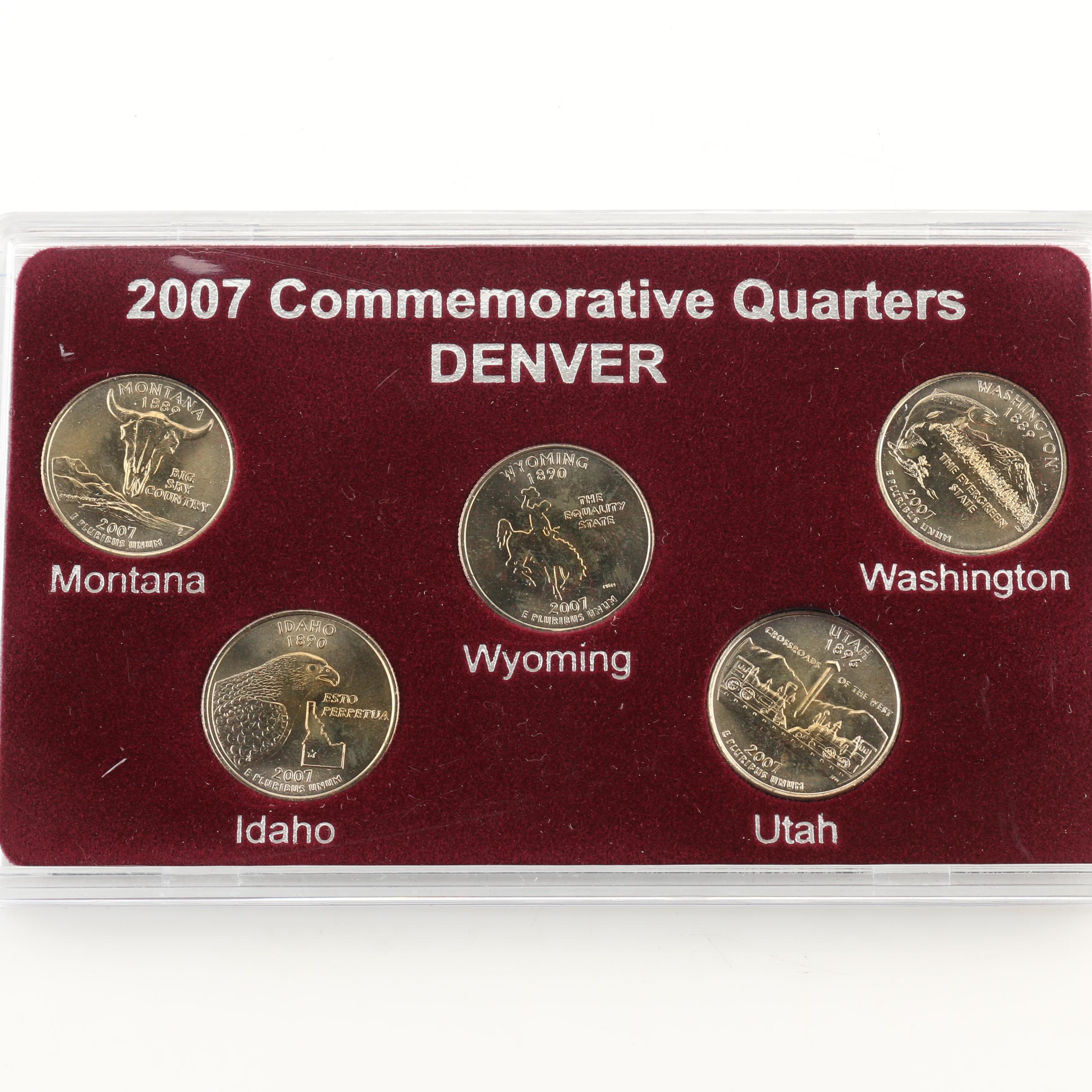 Group of Twenty-Five Denver Mint Statehood Quarters from 2004-2008