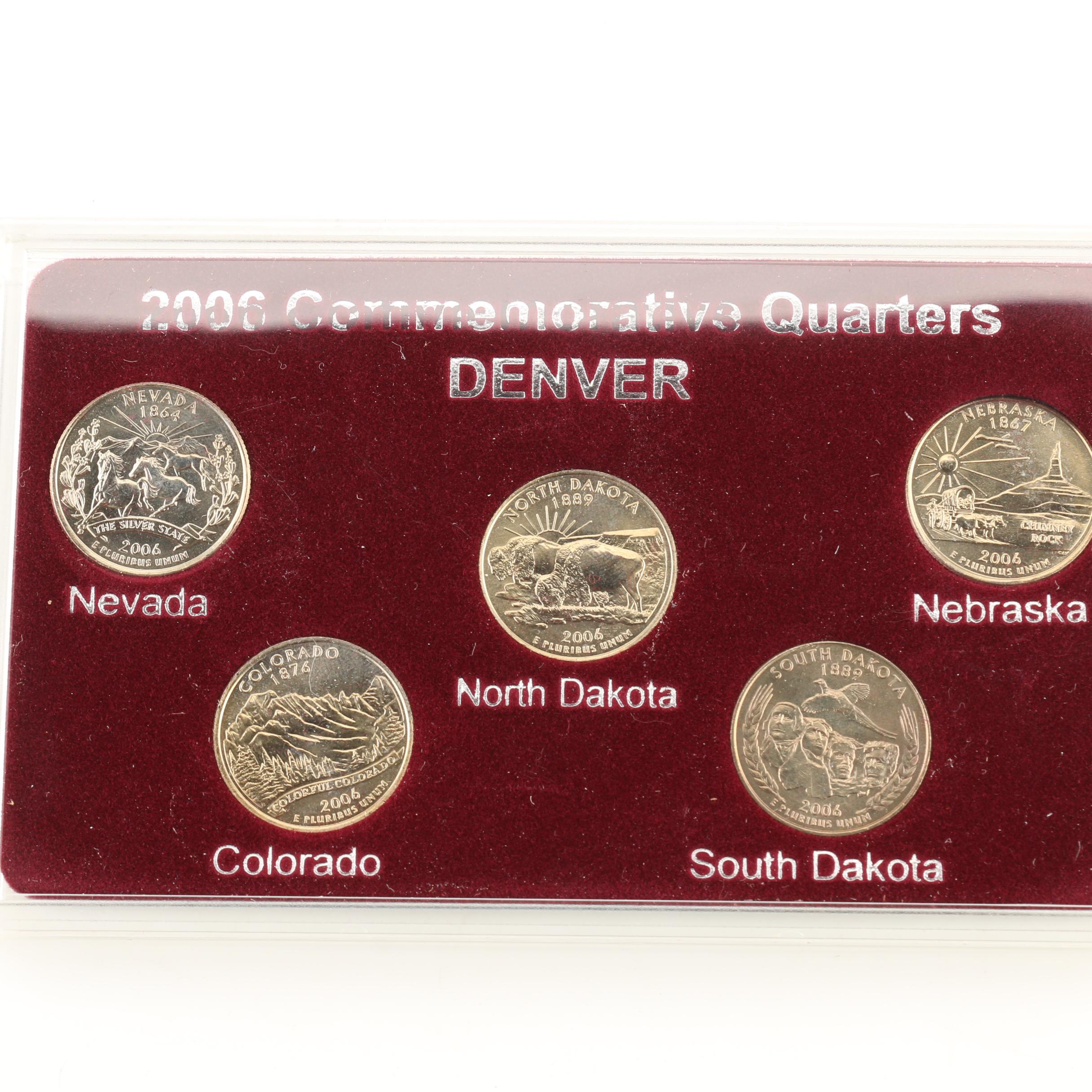 Group of Twenty-Five Denver Mint Statehood Quarters from 2004-2008